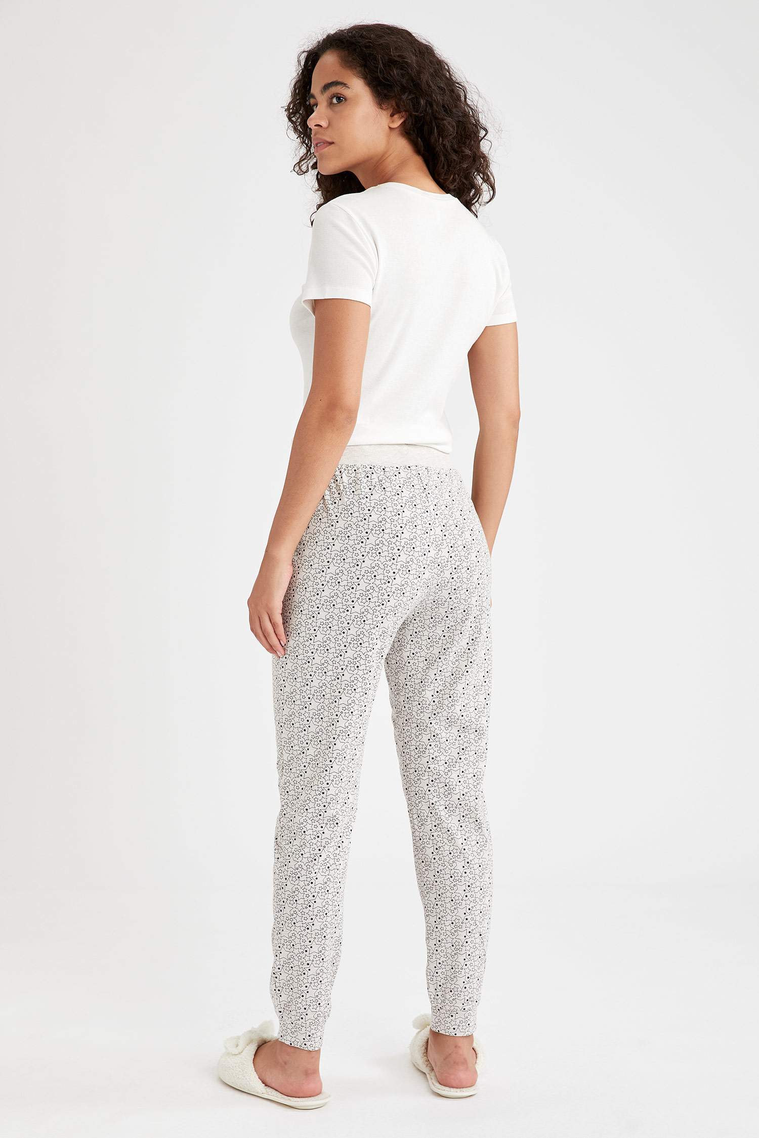 Desenli Relax Fit Pijama Altı