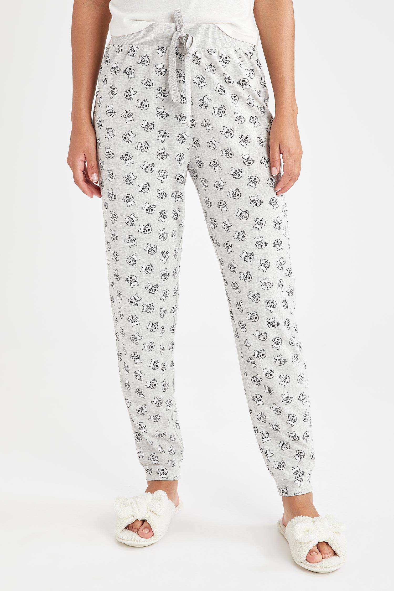Desenli Relax Fit Pijama Altı