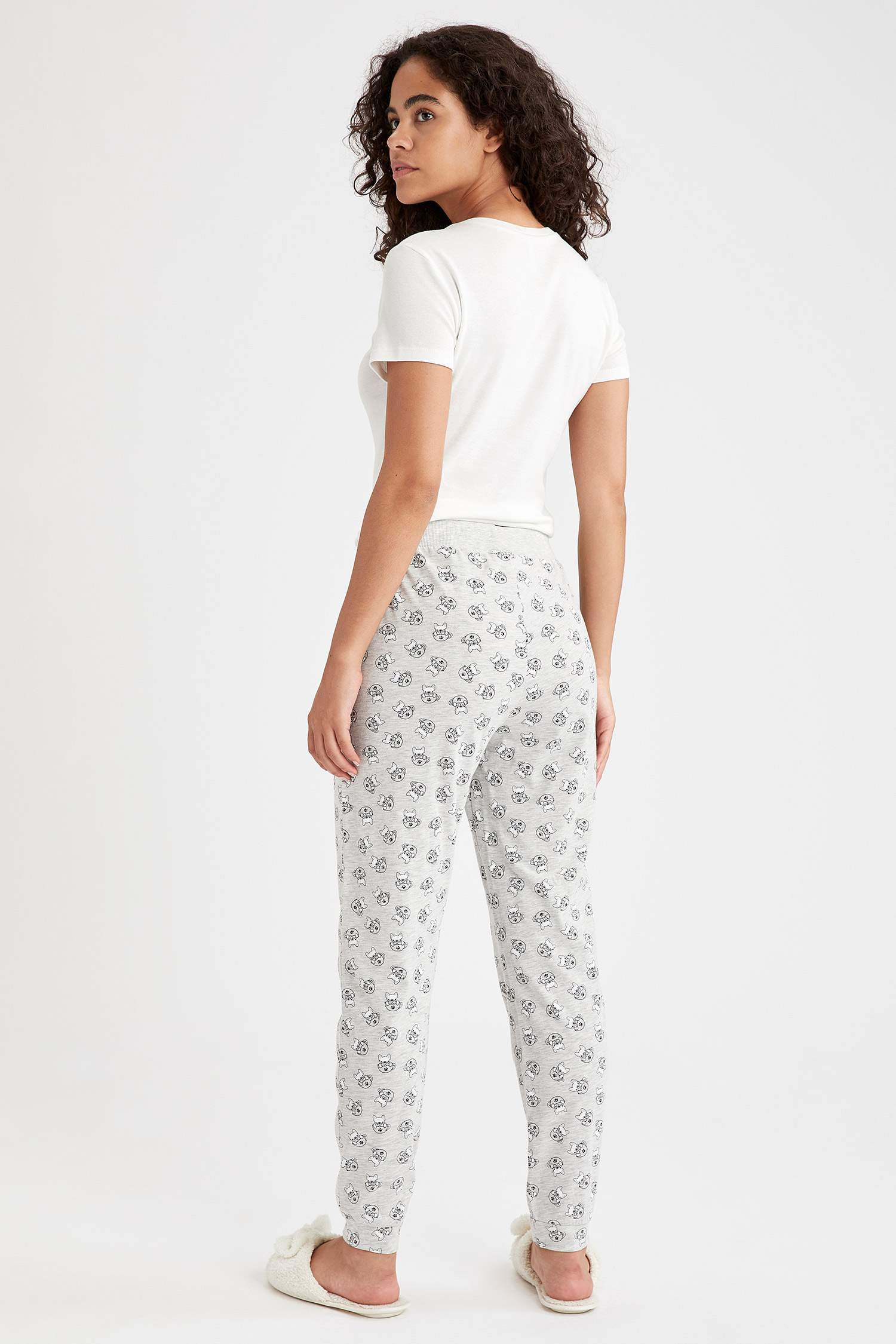 Desenli Relax Fit Pijama Altı