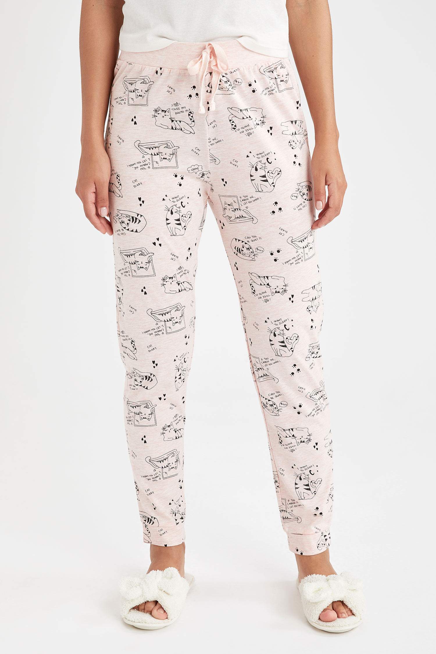 Desenli Relax Fit Pijama Altı