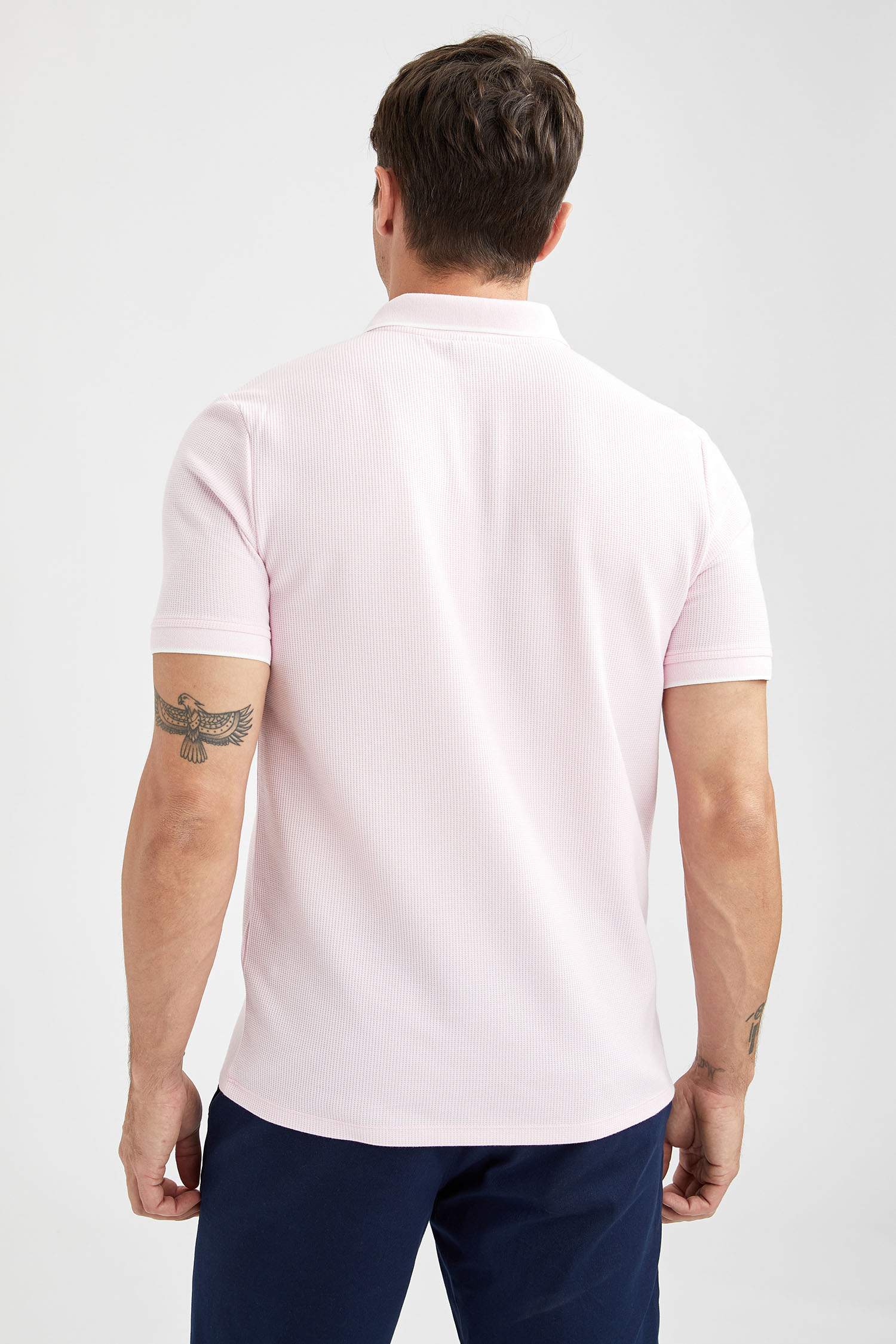 Regular Fit Polo Yaka Şerit Detaylı Kısa Kollu Tişört