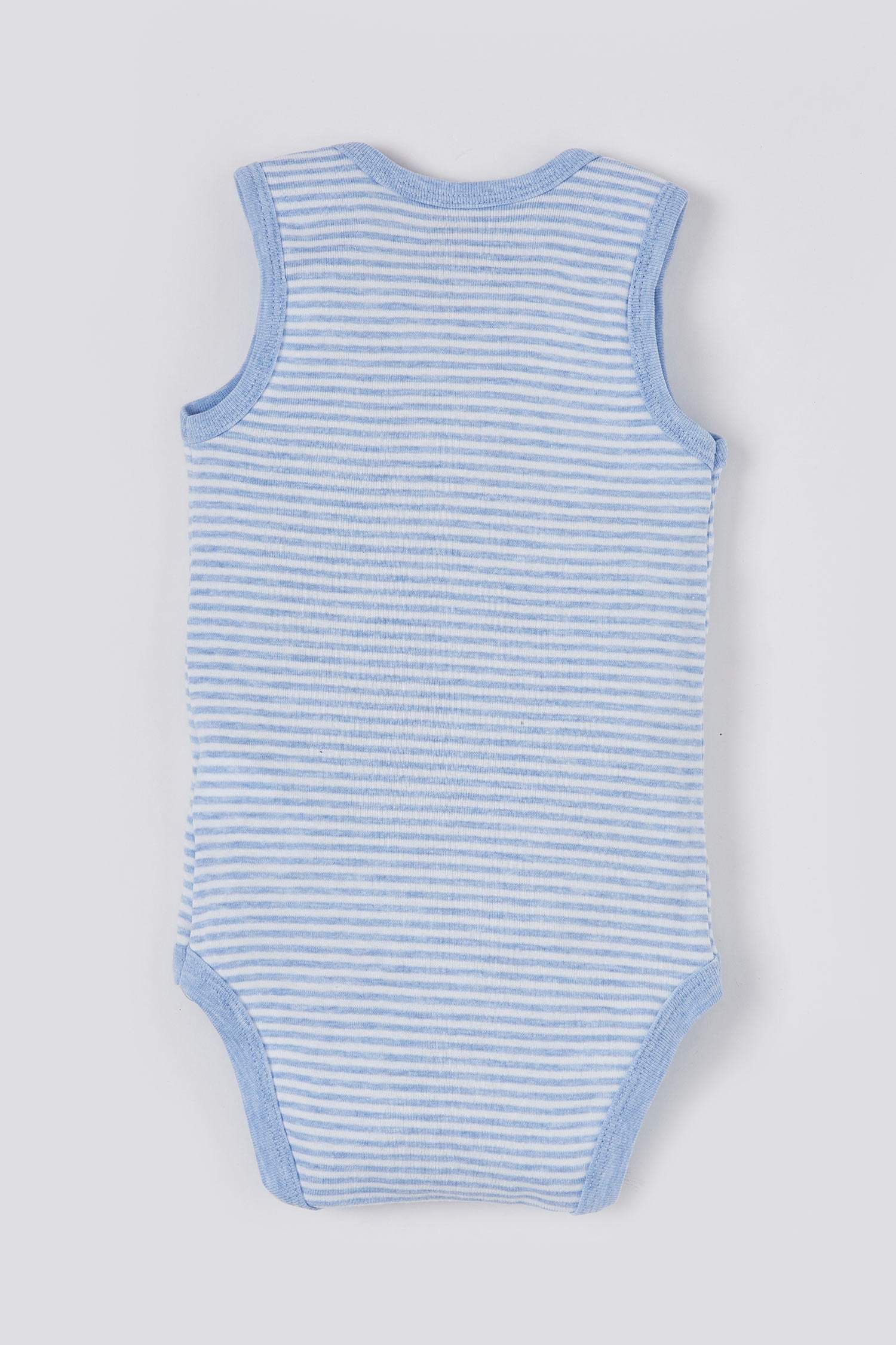 Erkek Bebek Çizgi Desenli Çıtçıtlı Body