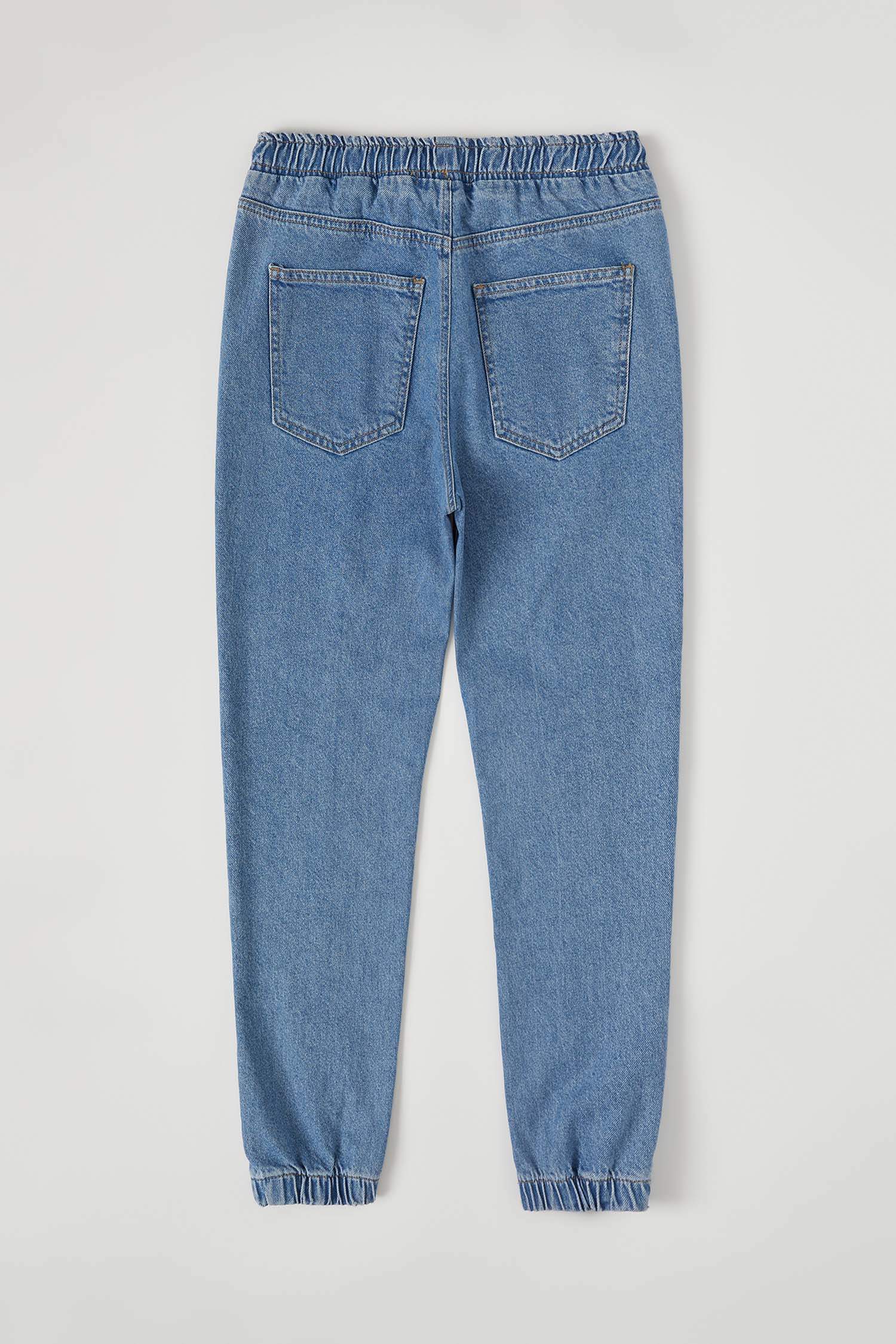 Coool Beli Bağcıklı Jogger Yıkamalı Jean Pantolon