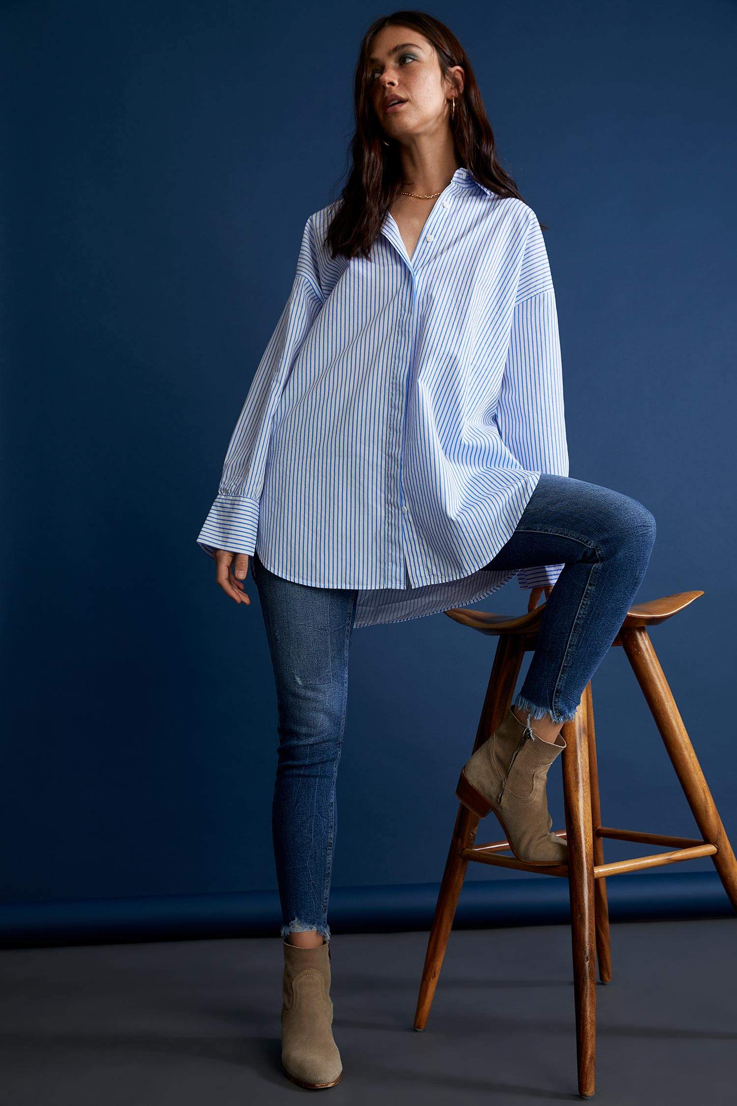 Vintage Skinny Yüksek Bel Jean Pantolon