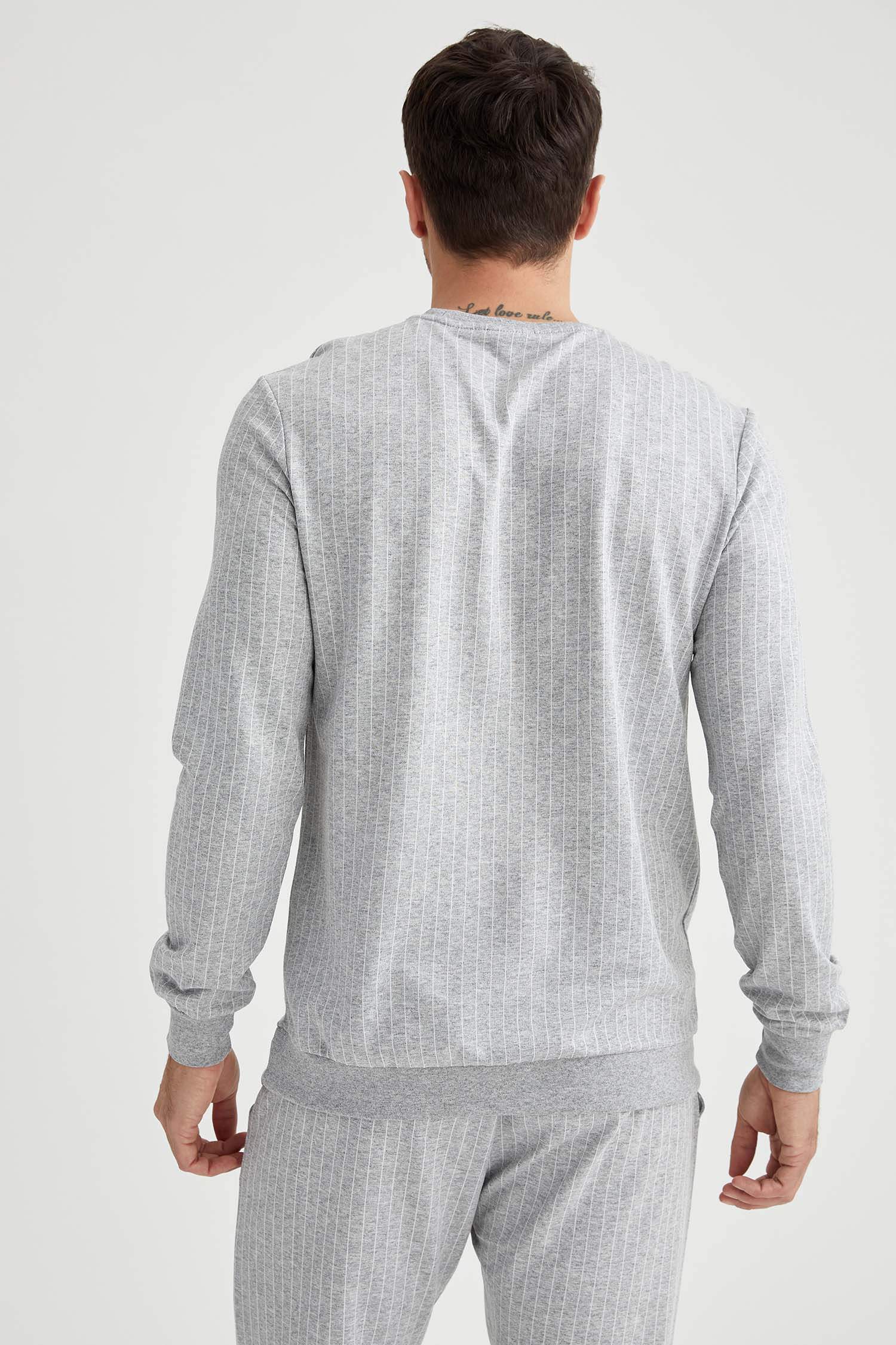 Regular Fit Bisiklet Yaka Baskılı Sweatshirt