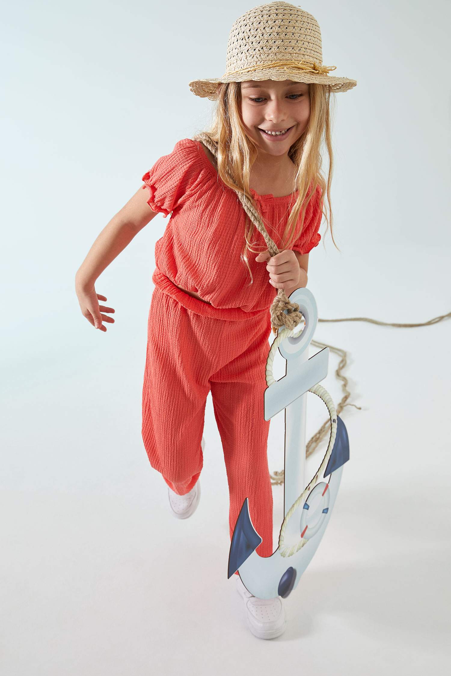 Kız Çocuk Paperbag Fit Pantolon