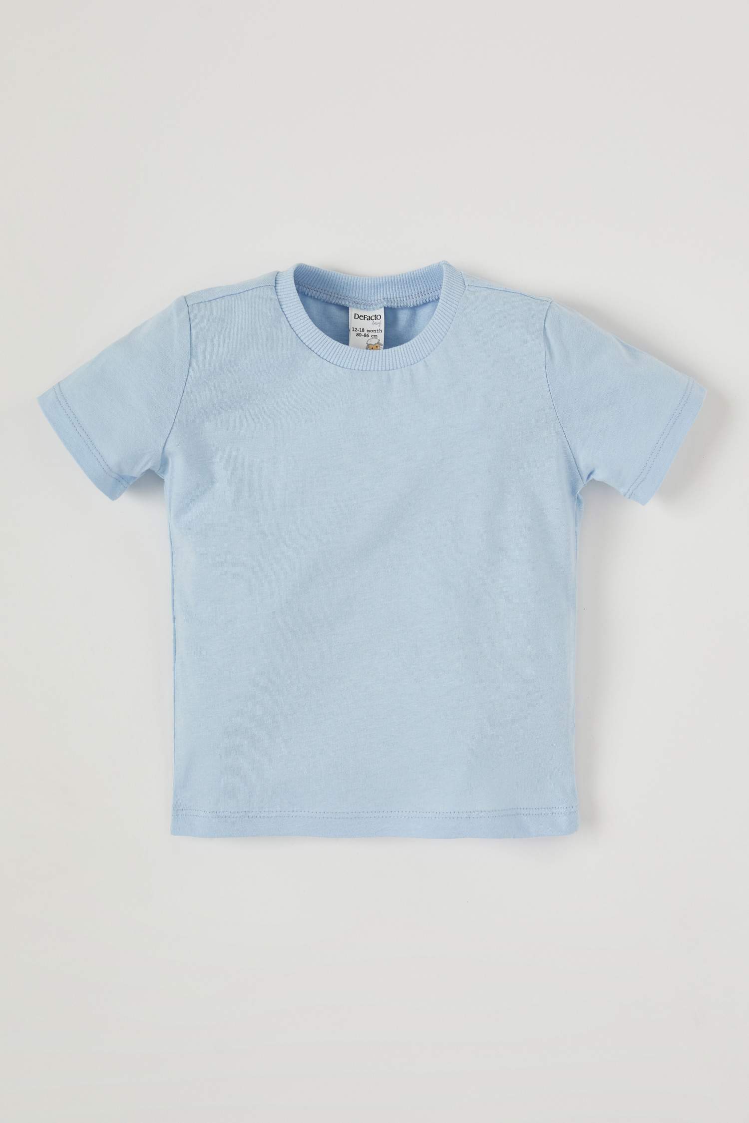 Unisex Bebek Basic Pamuklu Kısa Kollu Tişört