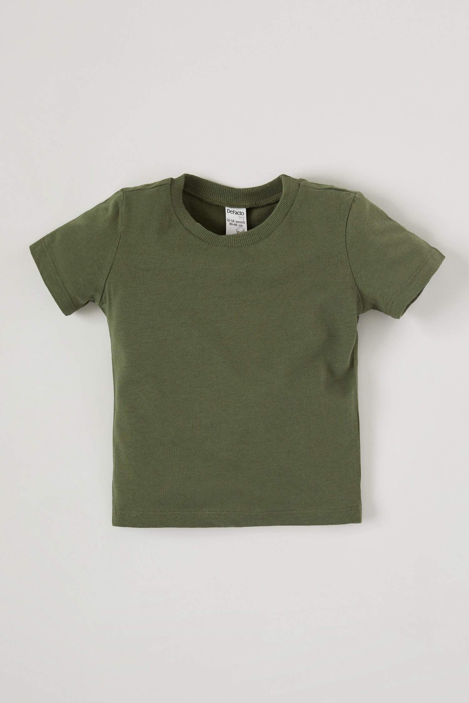 Unisex Bebek Basic Pamuklu Kısa Kollu Tişört