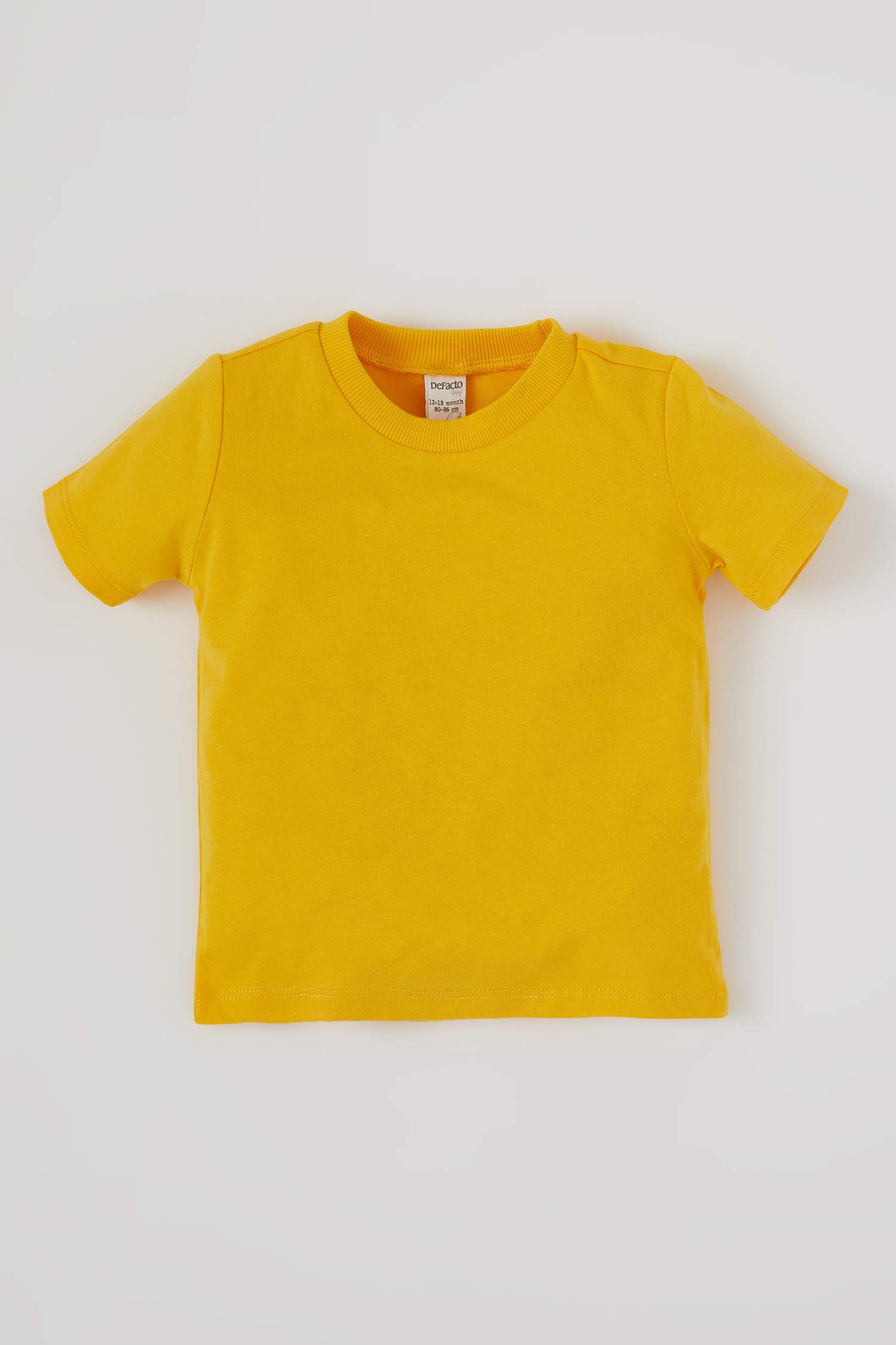 Unisex Bebek Basic Pamuklu Kısa Kollu Tişört
