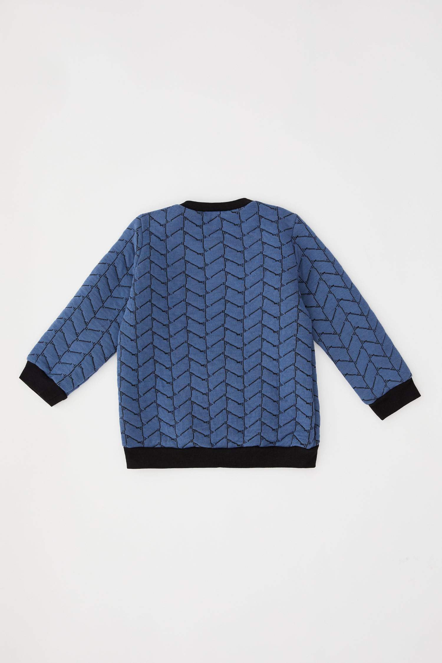 Erkek Bebek Desenli Kapitoneli Kanguru Cepli Sweatshirt