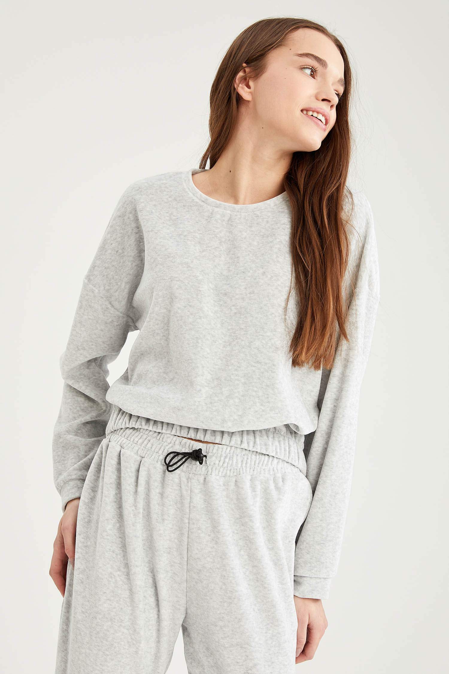 Kadife Crop Sweatshirt
