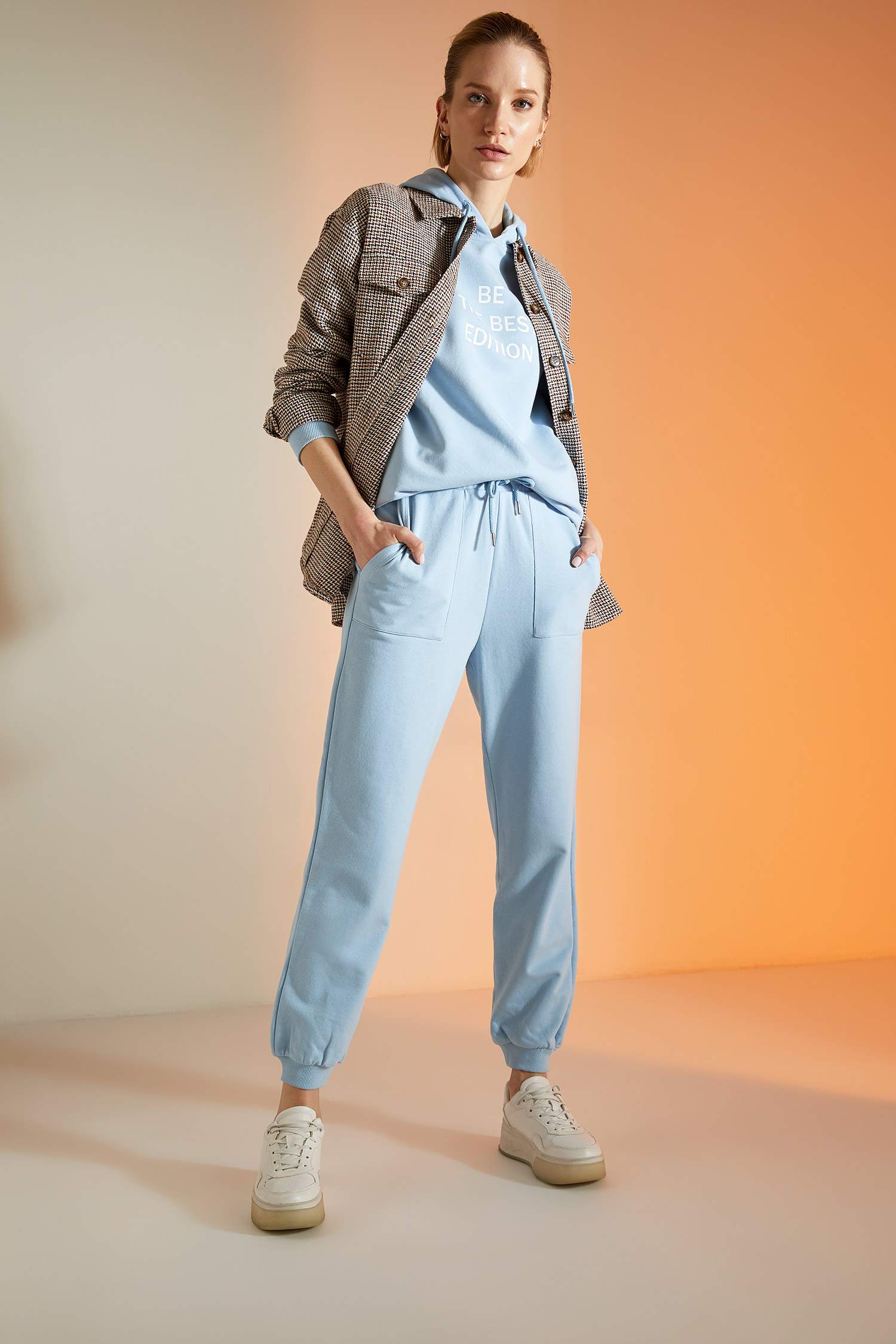 Oversize Fit Ekoseli Cepli Flanel Oduncu Gömlek