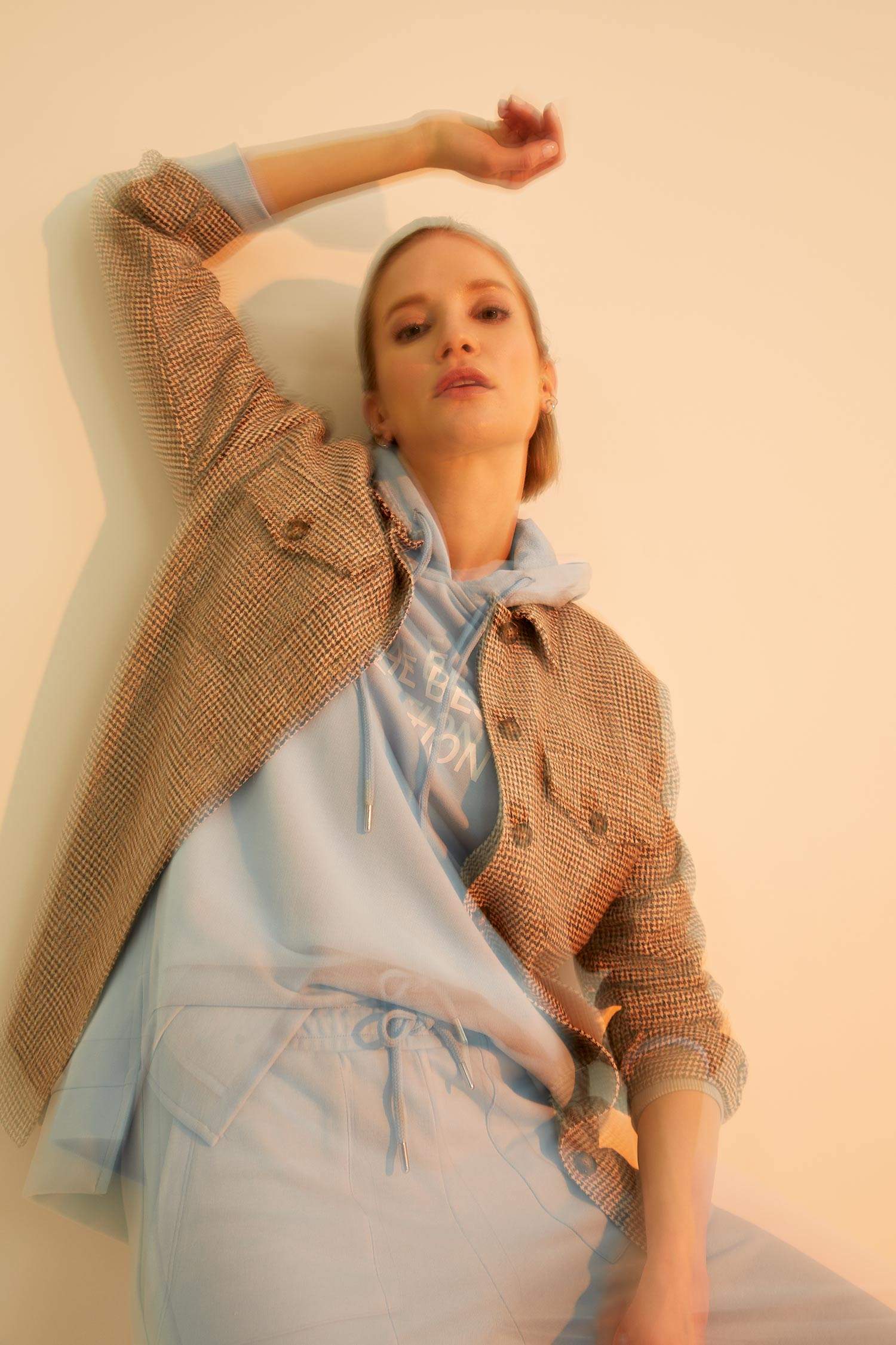 Oversize Fit Ekoseli Cepli Flanel Oduncu Gömlek