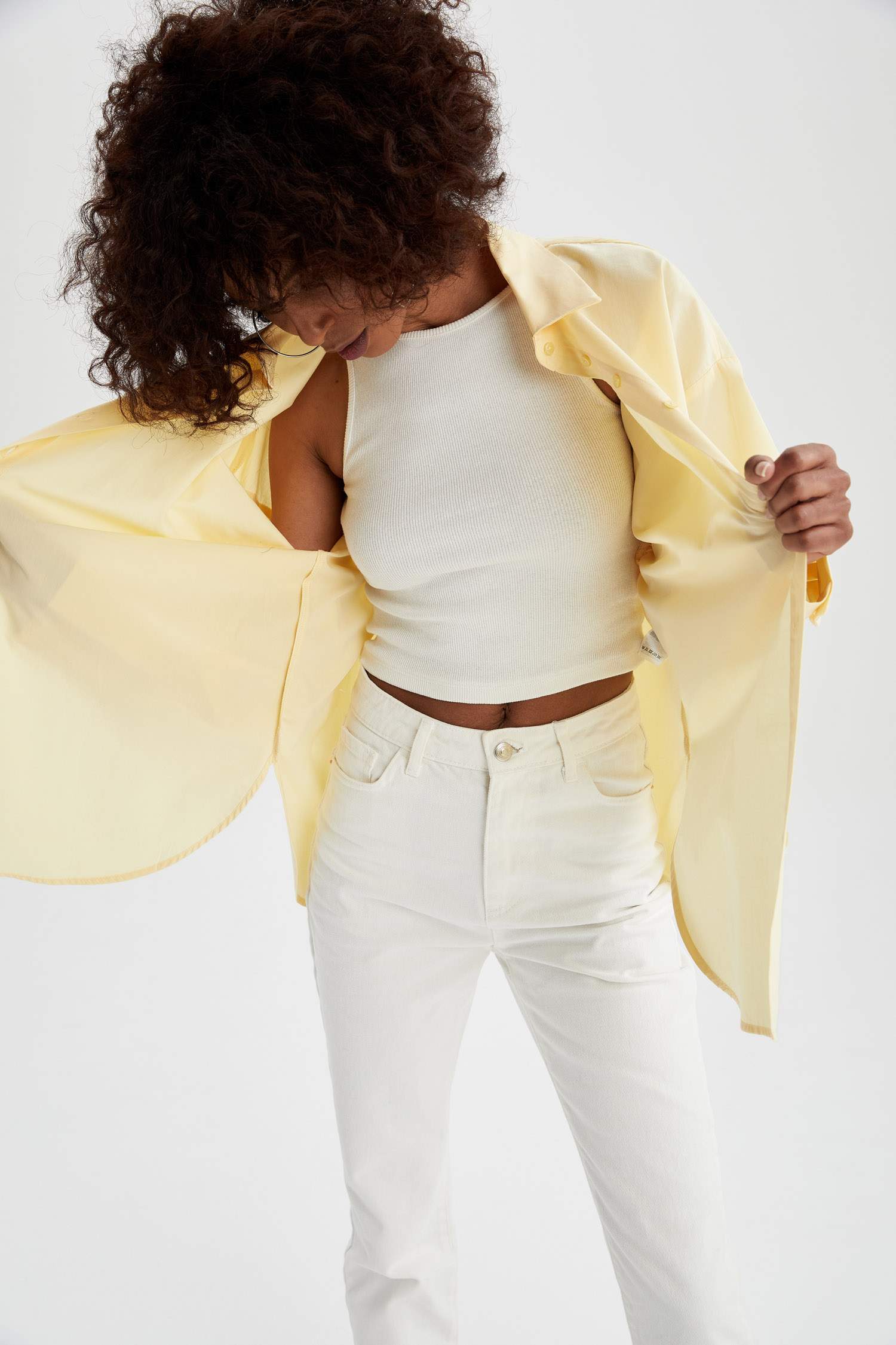 Oversize Fit Pamuklu Uzun Kollu Poplin Gömlek