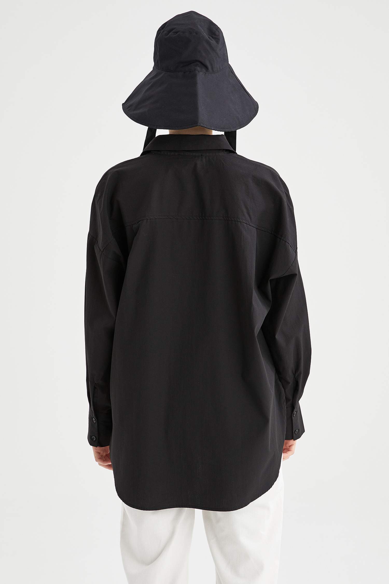 Basic Oversize Fit Pamuklu Poplin Gömlek Tunik