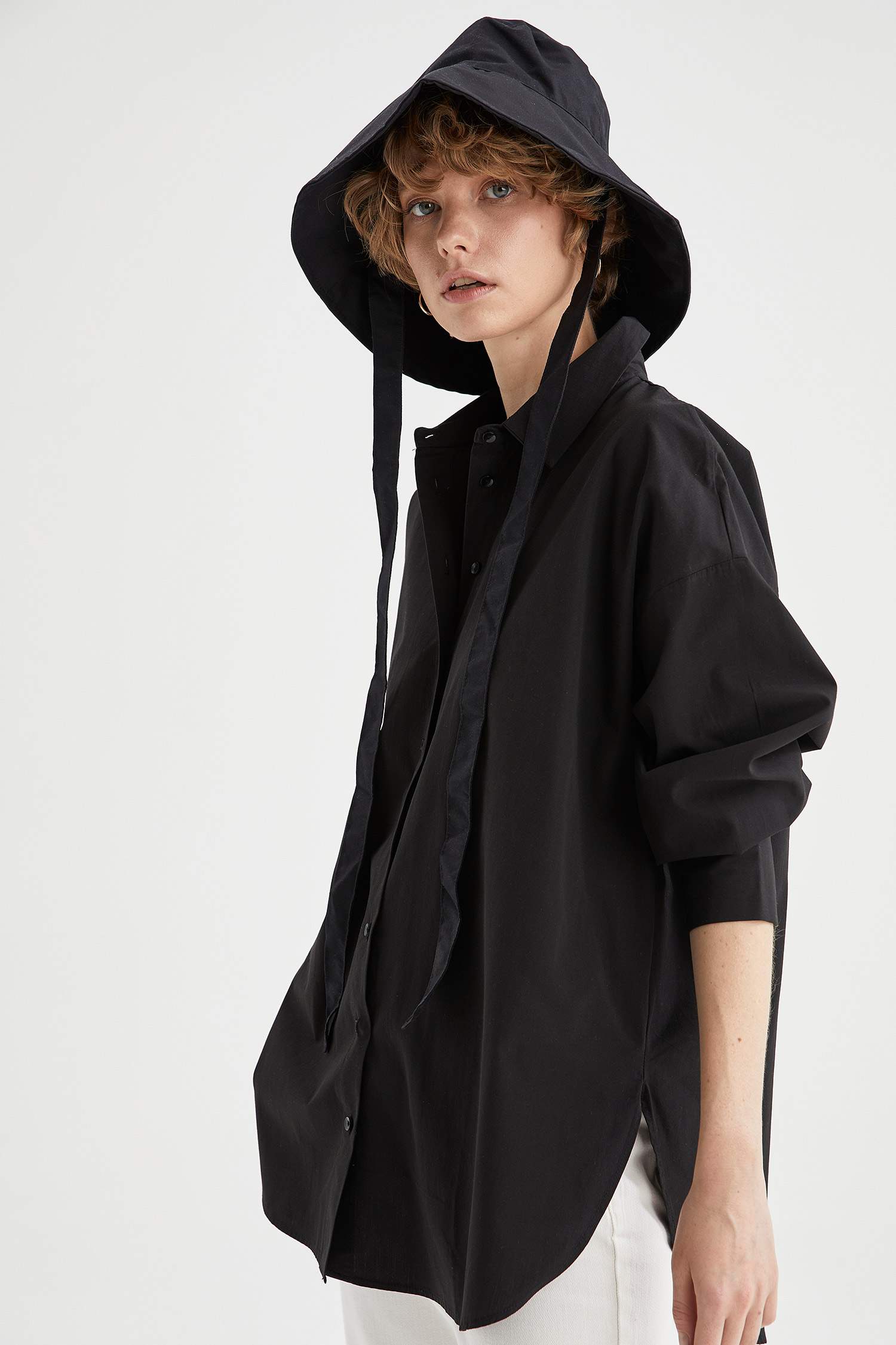 Basic Oversize Fit Pamuklu Poplin Gömlek Tunik