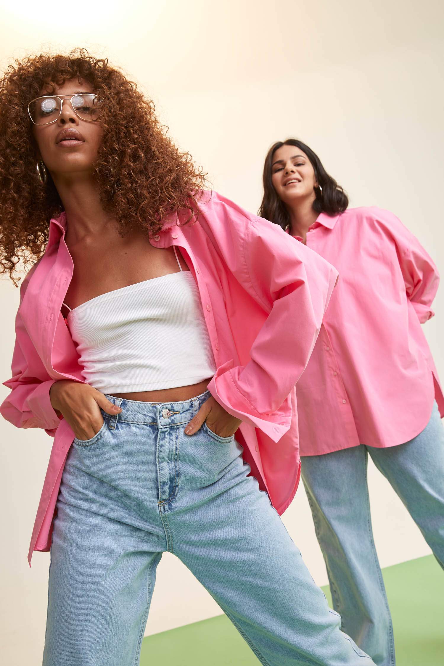 Oversize Fit Pamuklu Uzun Kollu Poplin Gömlek