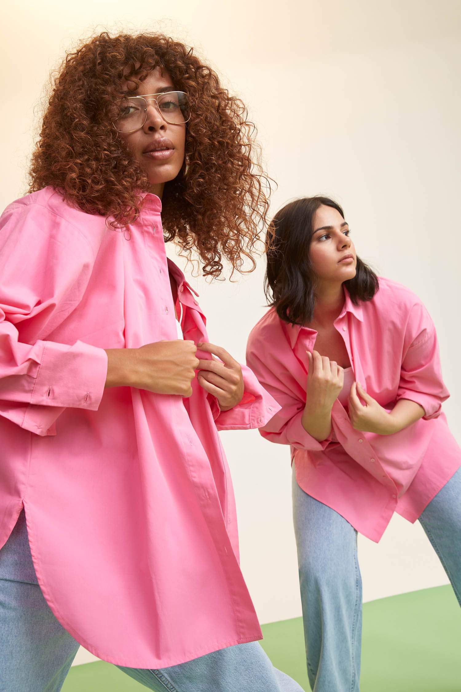 Oversize Fit Pamuklu Uzun Kollu Poplin Gömlek