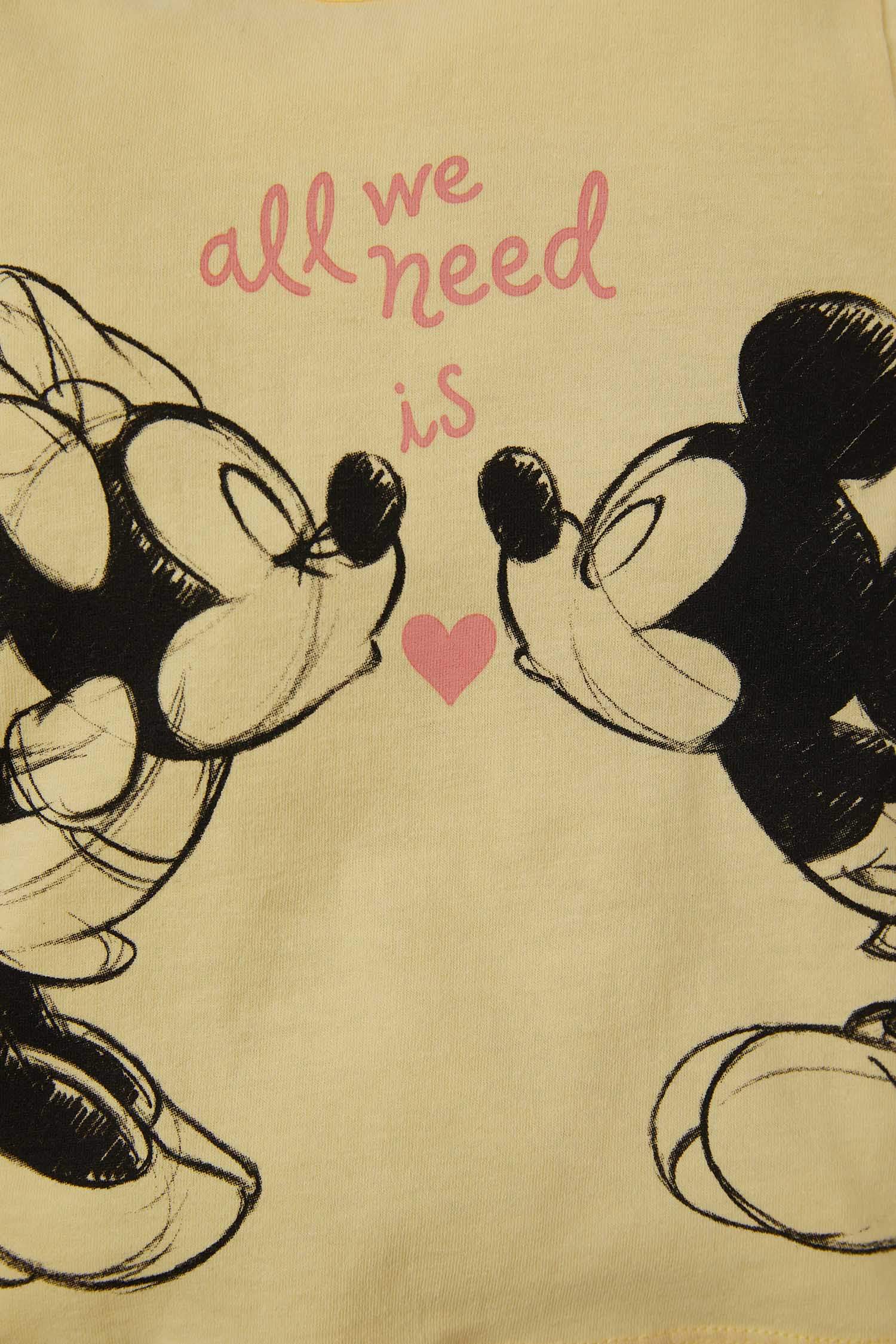 Kız Bebek Minnie Mouse Lisanslı Pamuklu Uzun Kol Tişört