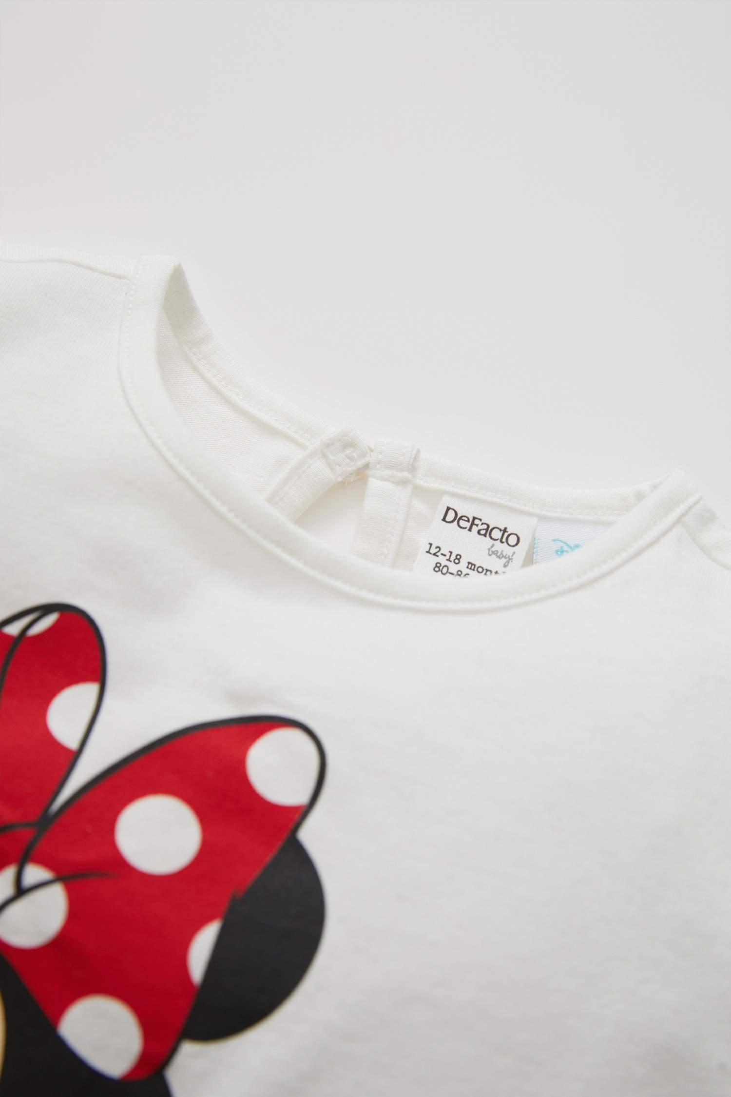 Kız Bebek Minnie Mouse Lisanslı Kısa Kol Pamuklu Pijama Takımı
