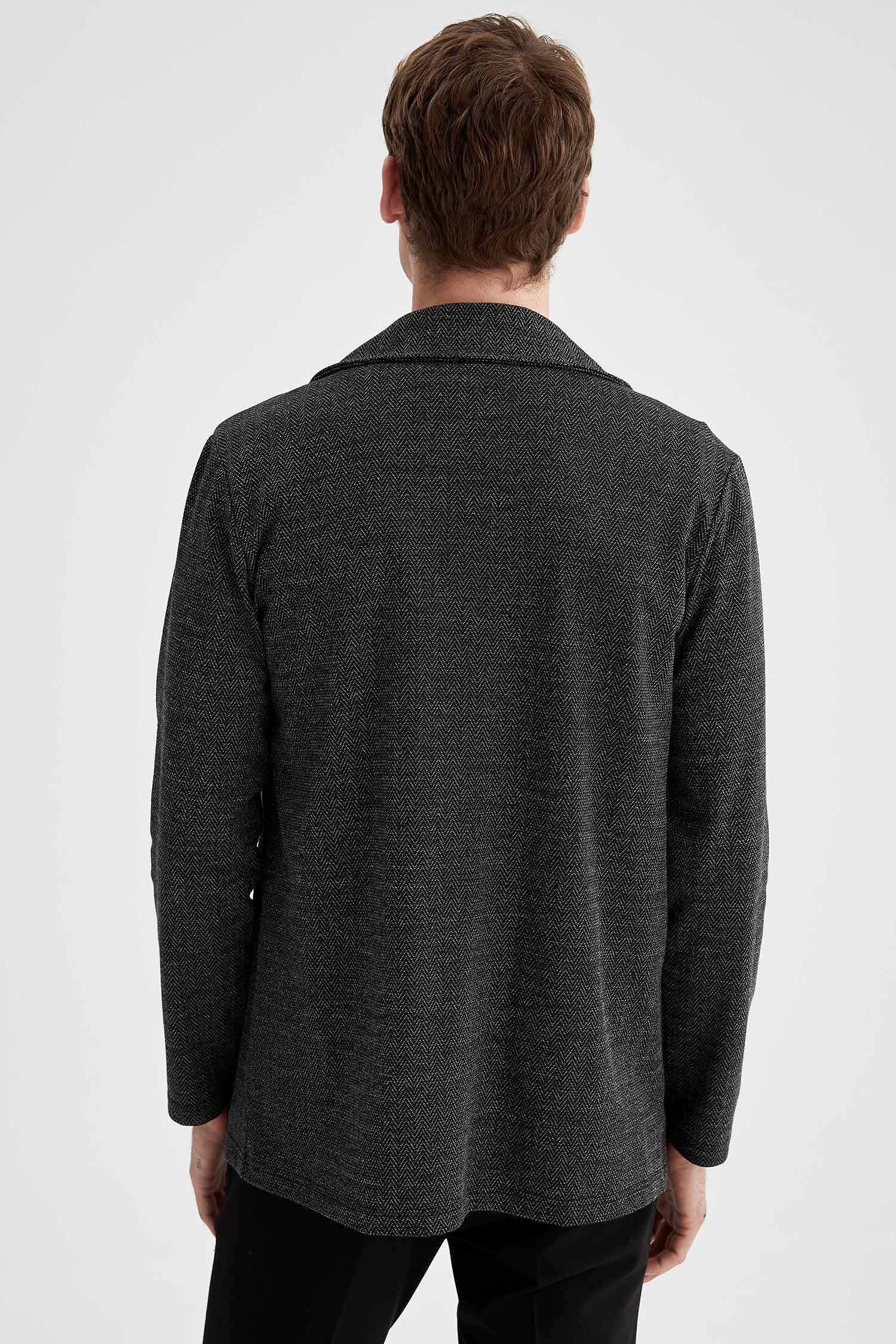 Ceket Yaka Regular Fit Hırka