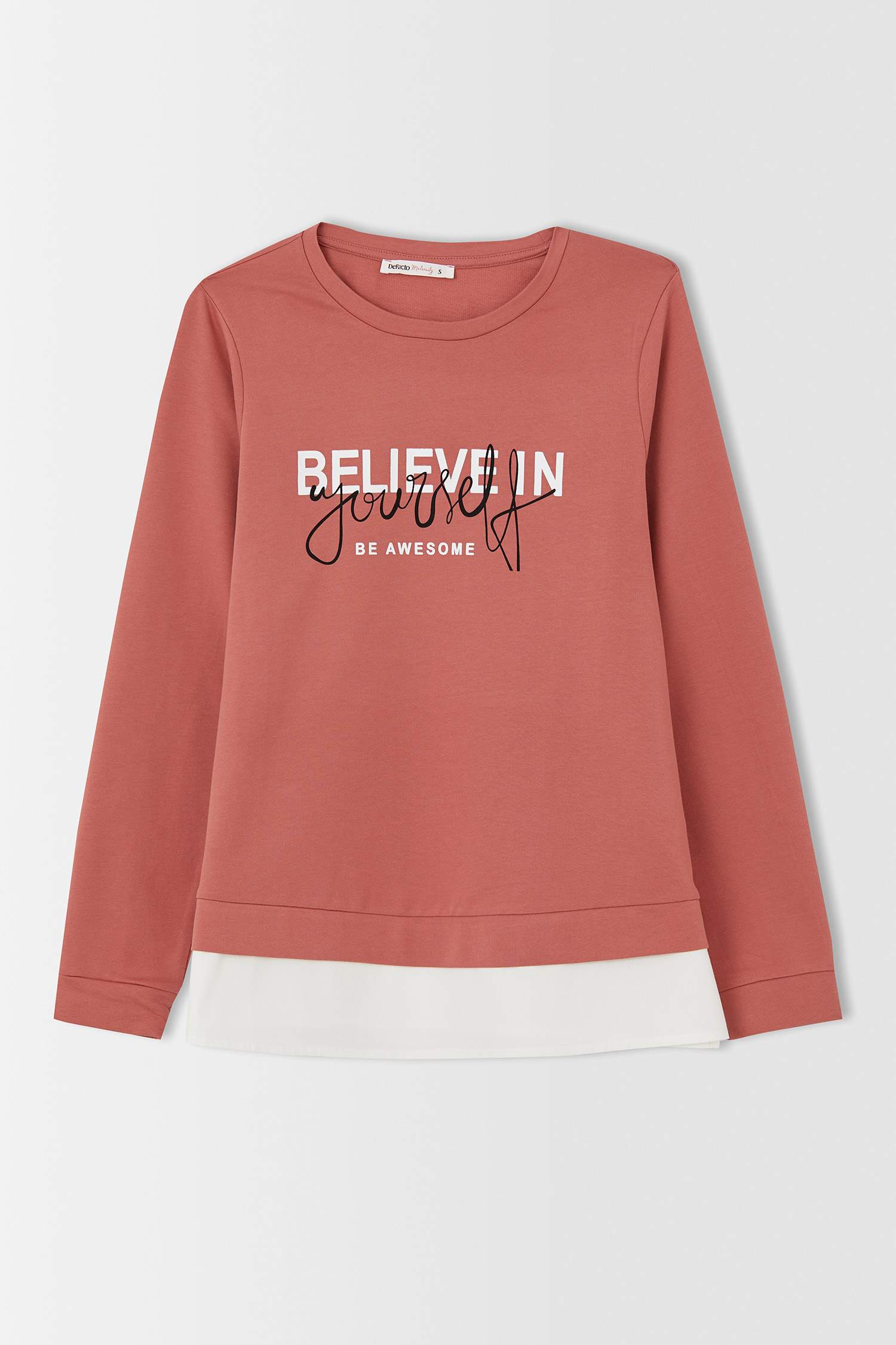 Hamile Slogan Baskılı Sweatshirt