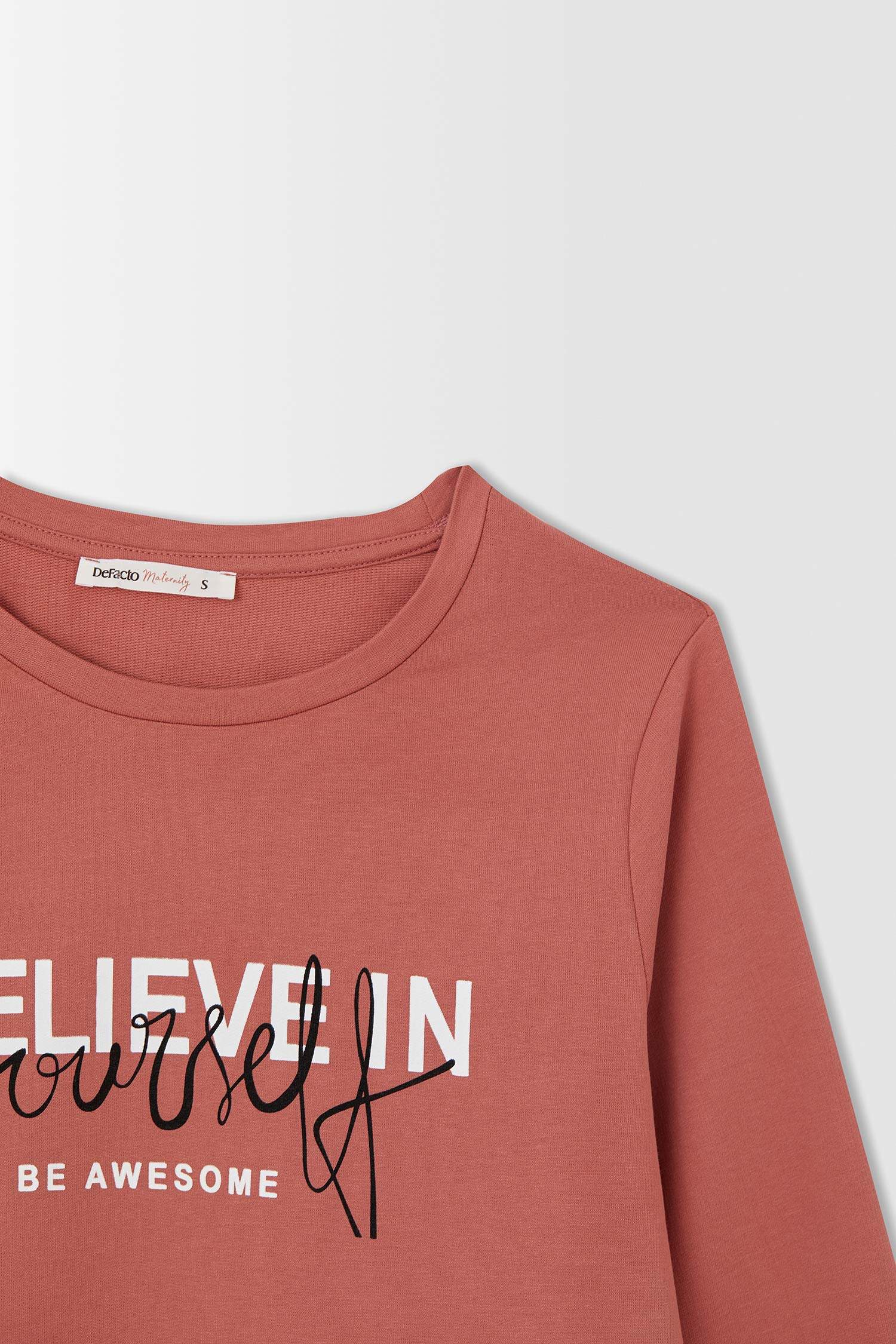 Hamile Slogan Baskılı Sweatshirt
