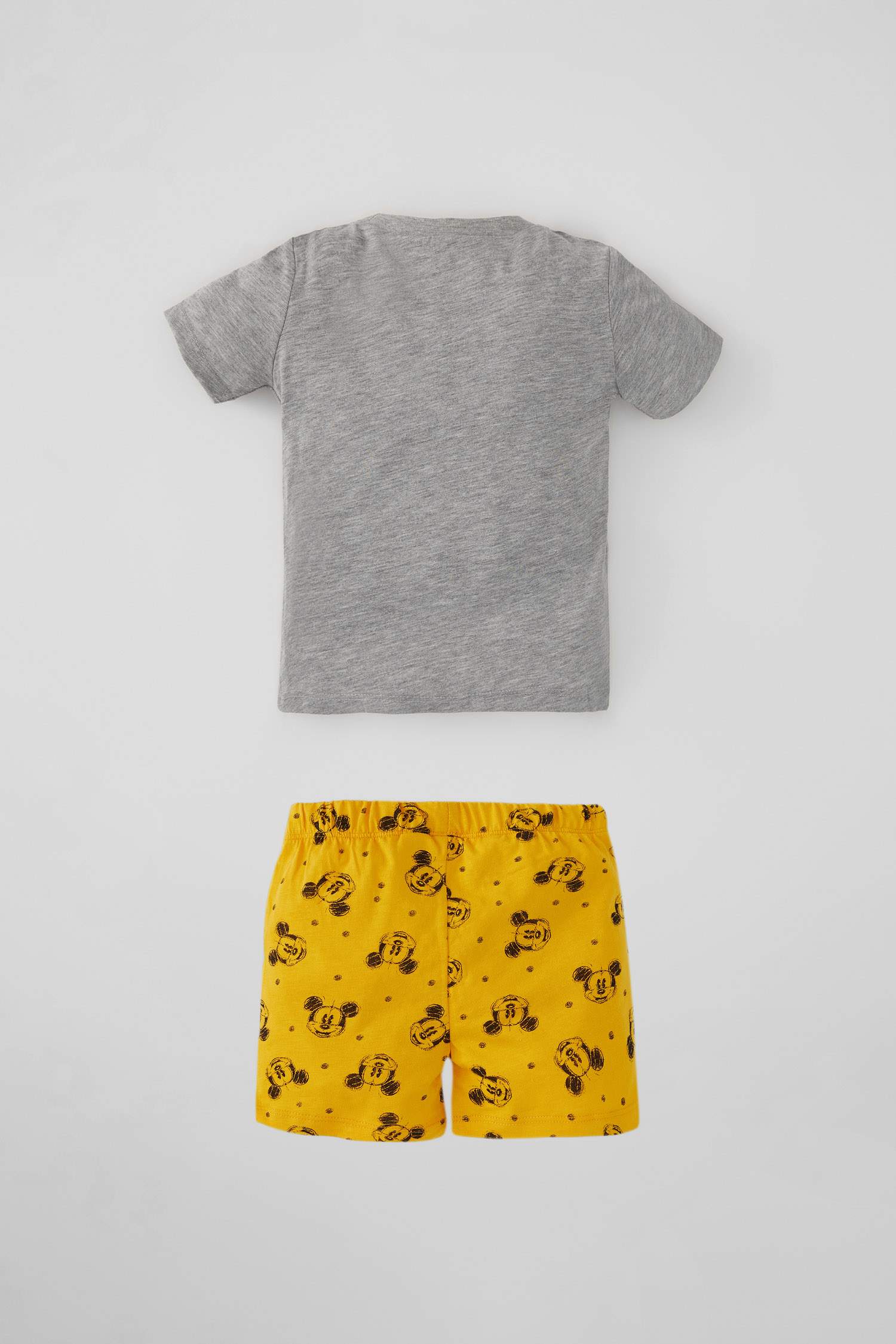Erkek Bebek Mickey Mouse Lisanslı Pamuklu Kısa Kollu Pijama Takımı