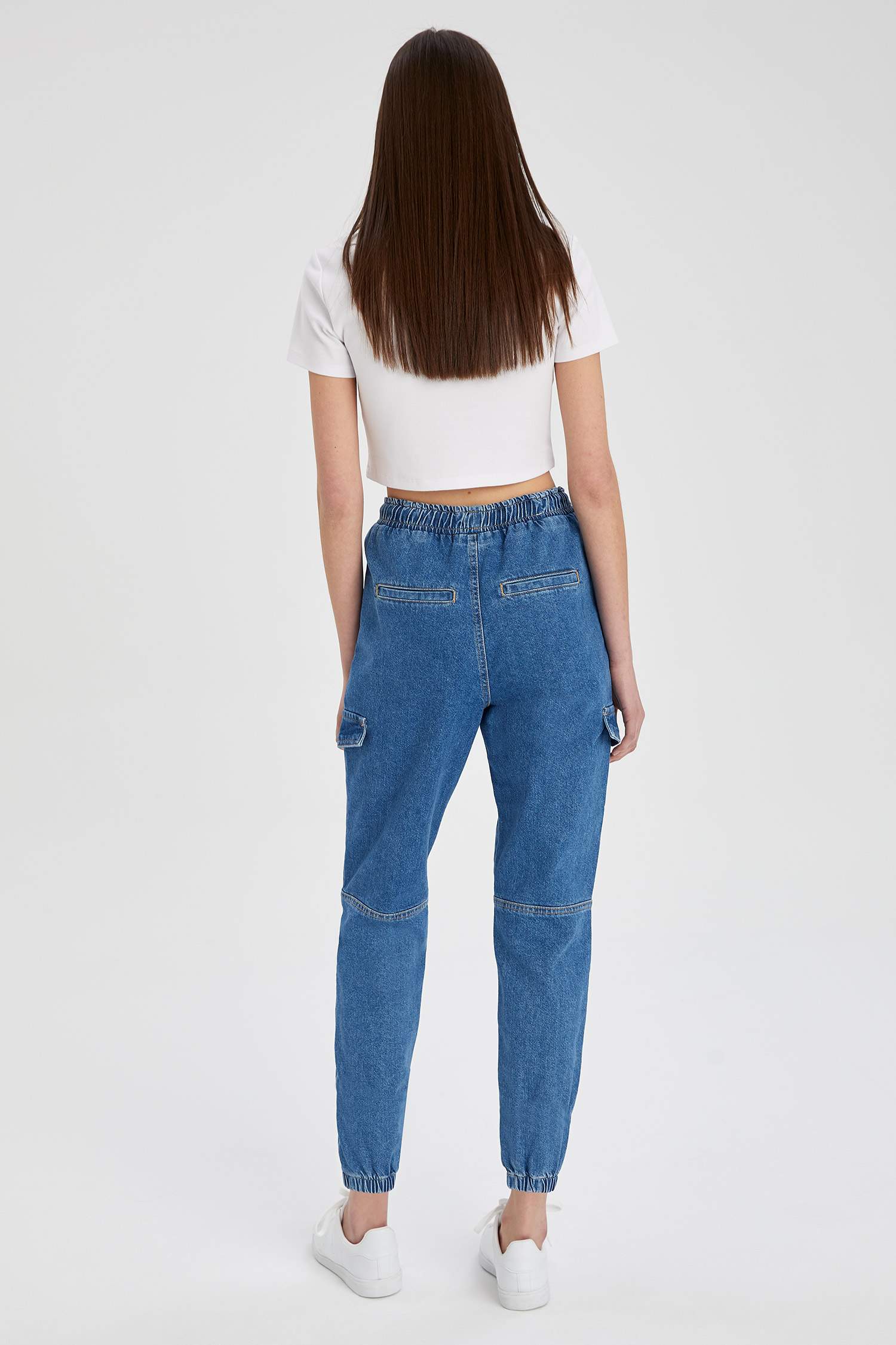 Cep Detaylı Jean Jogger Pantolon