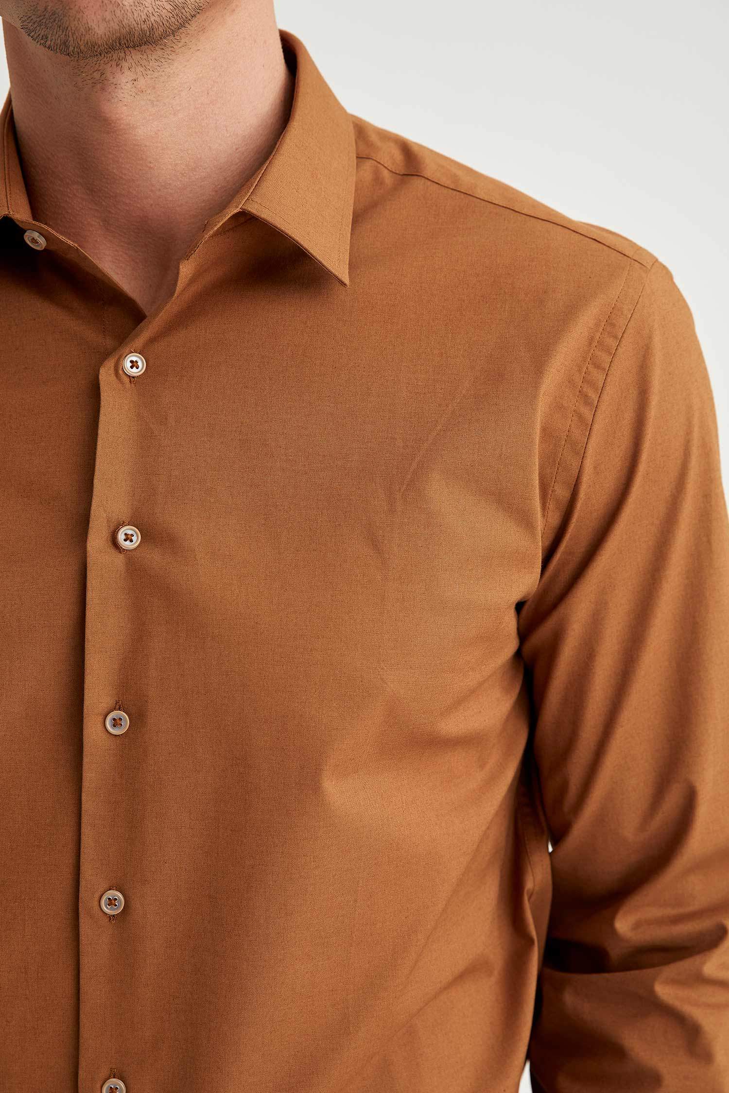 Slim Fit Klasik Uzun Kollu Gömlek