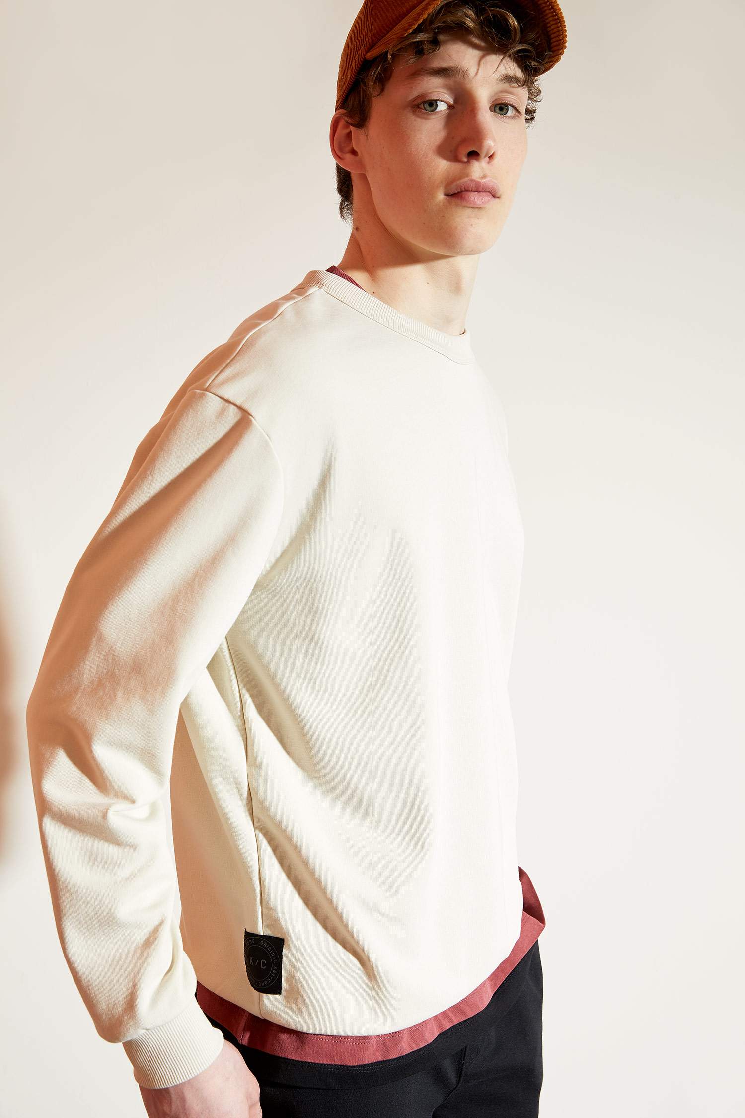 Oversize Fit Bisiklet Yaka Basic Sweatshirt