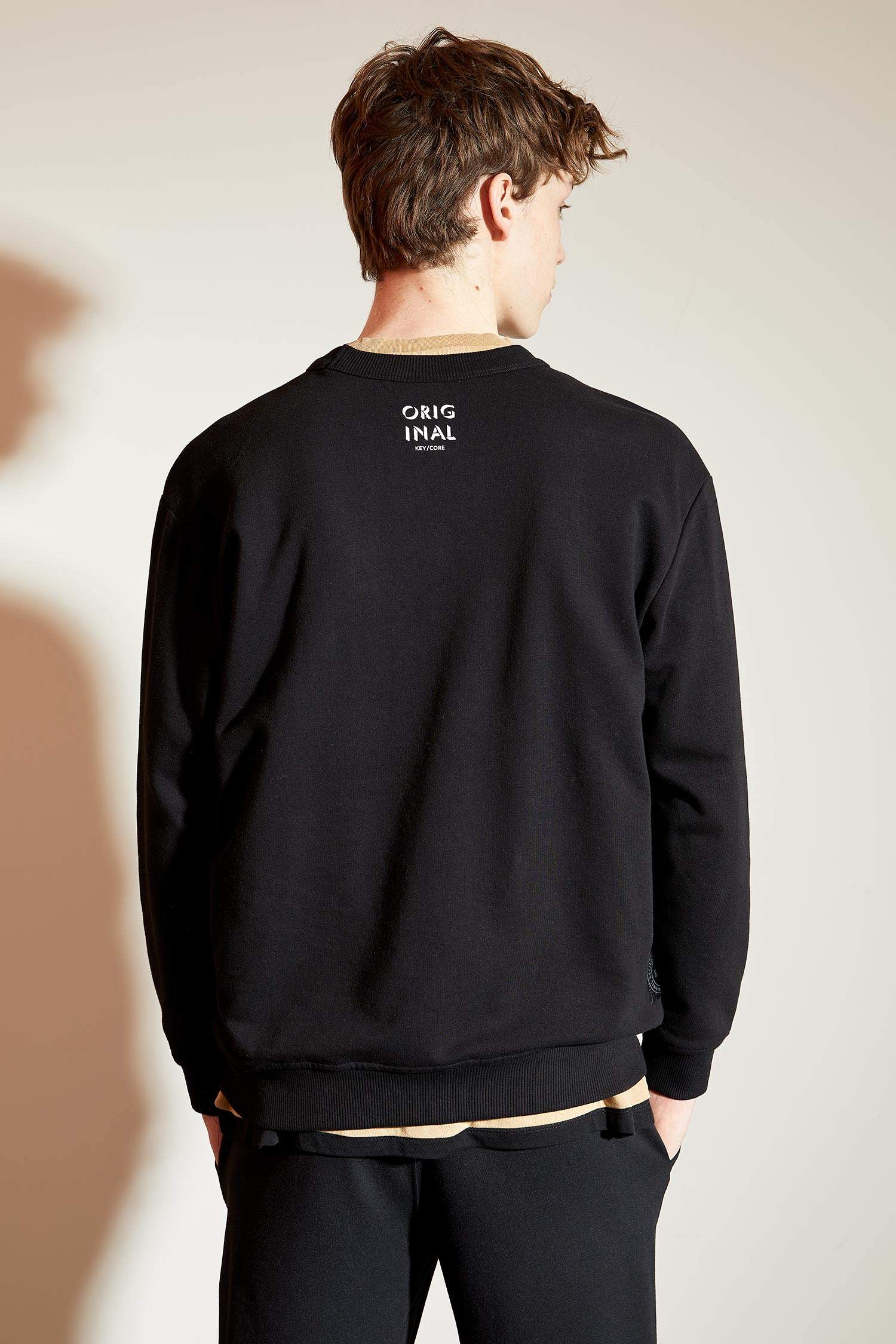 Oversize Fit Bisiklet Yaka Basic Sweatshirt