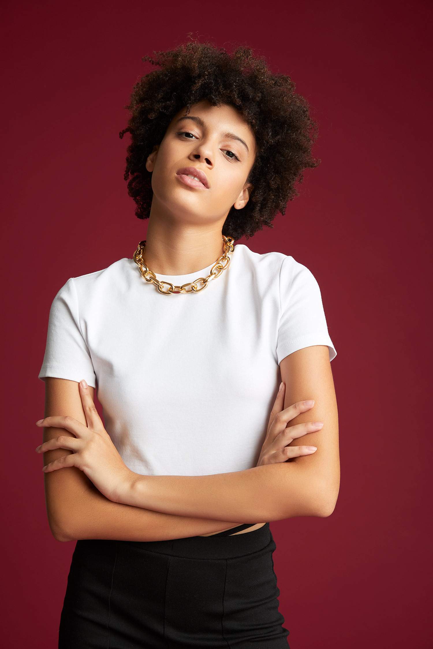 Coool Basic Slim Fit Kısa Kollu Crop Tişört