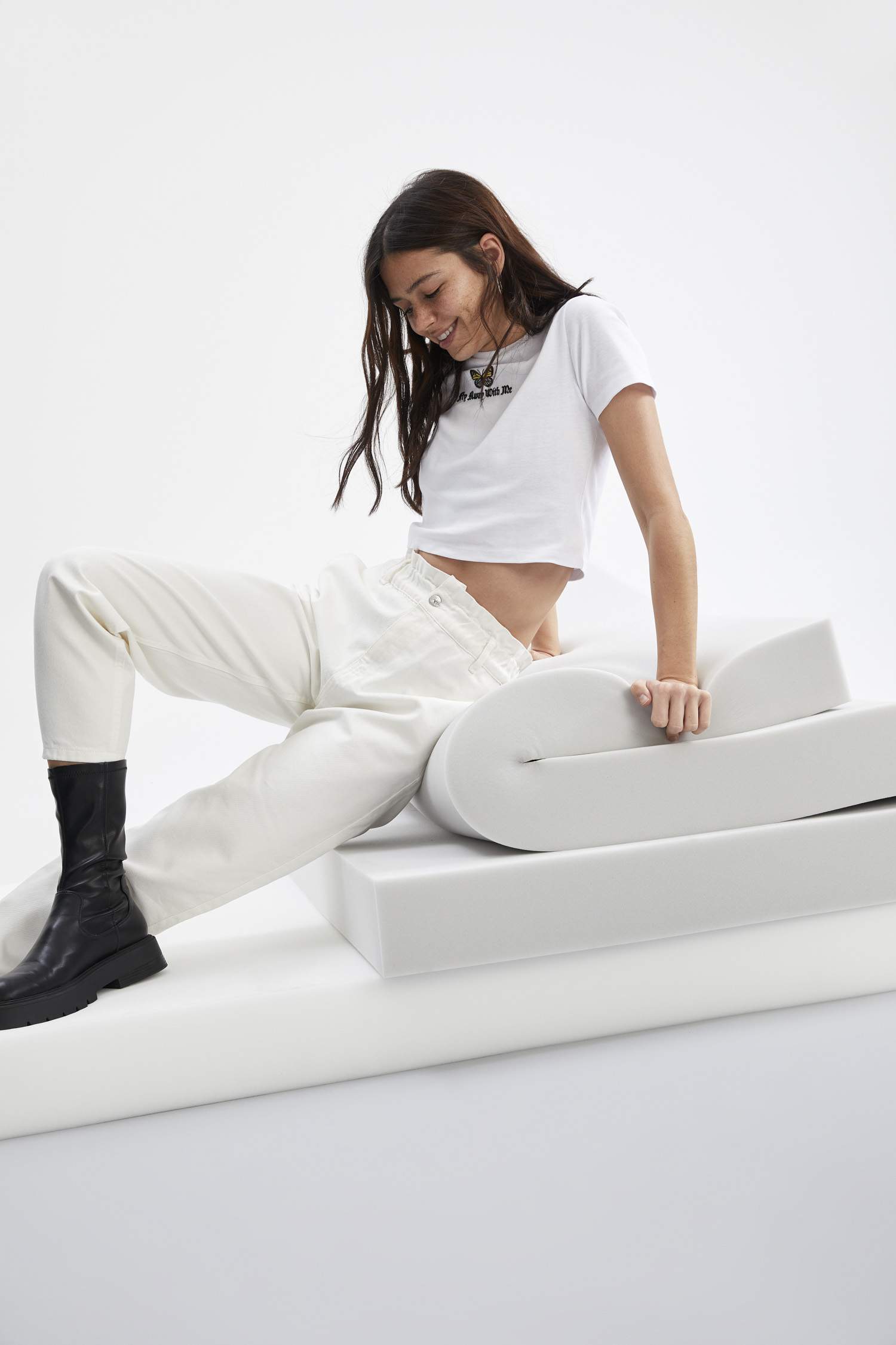 Coool Basic Slim Fit Kısa Kollu Crop Tişört