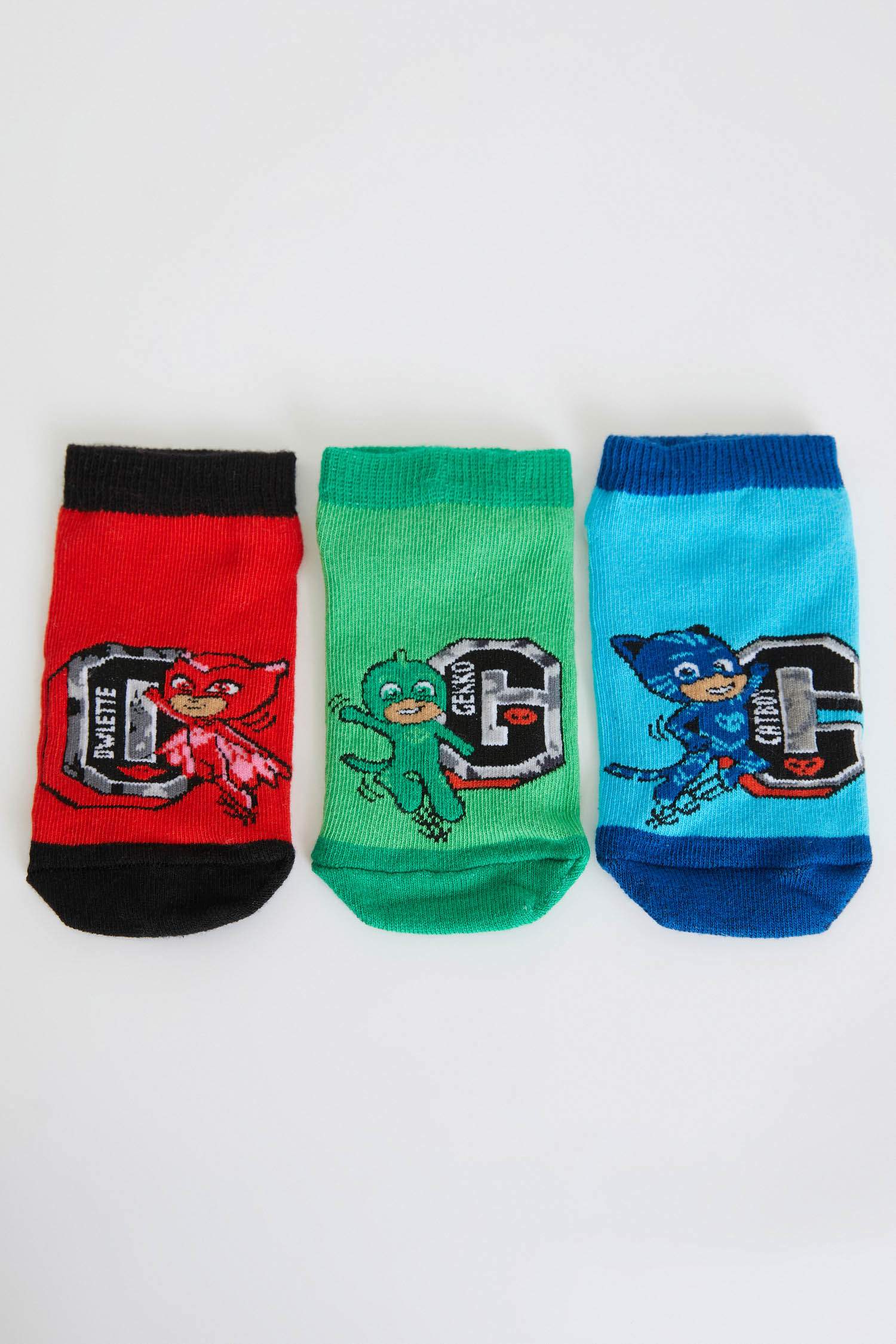 Erkek Çocuk PJ Masks Lisanslı 3'lü Patik Çorap