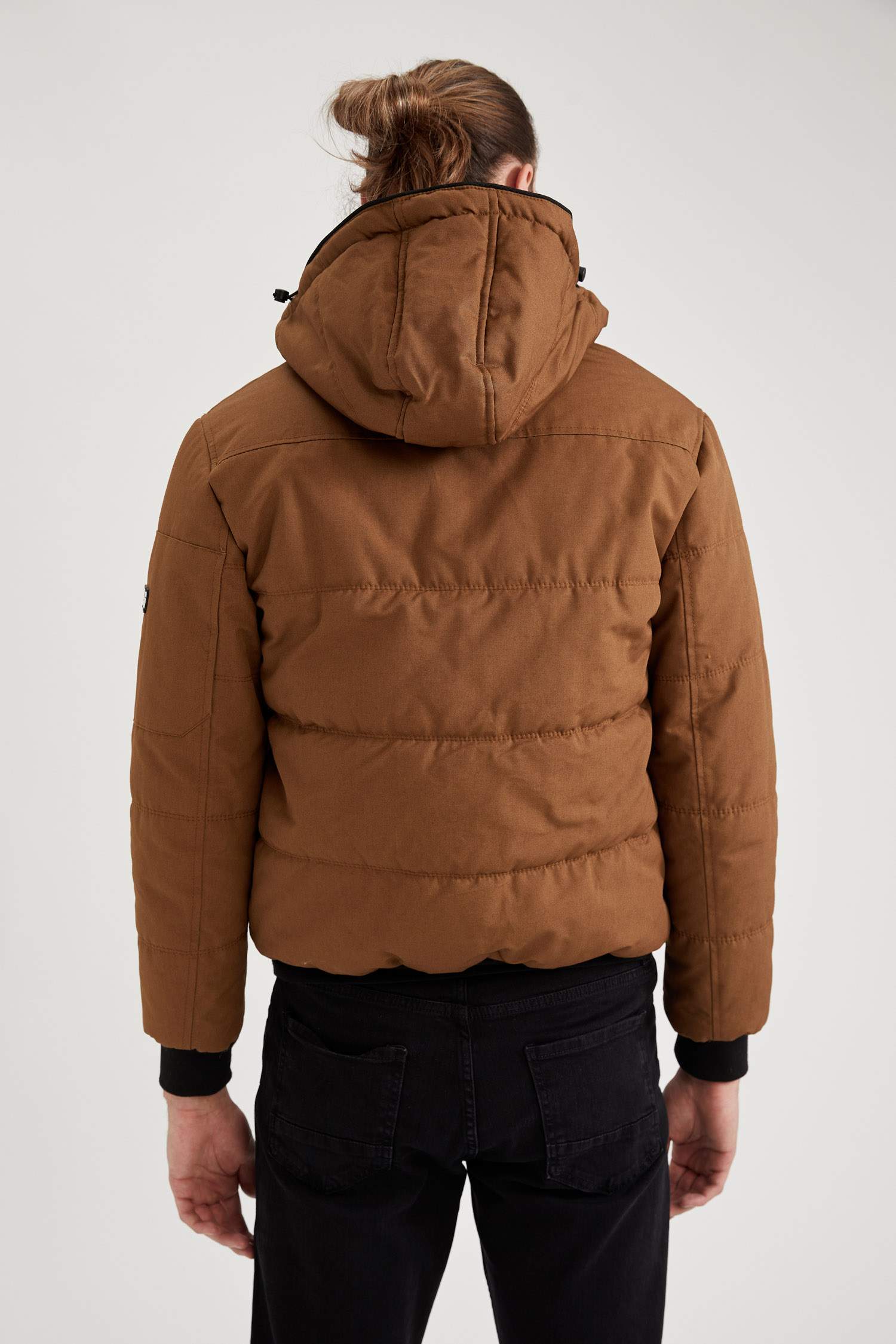 Slim Fit Kapüşonlu Pamuklu Mont