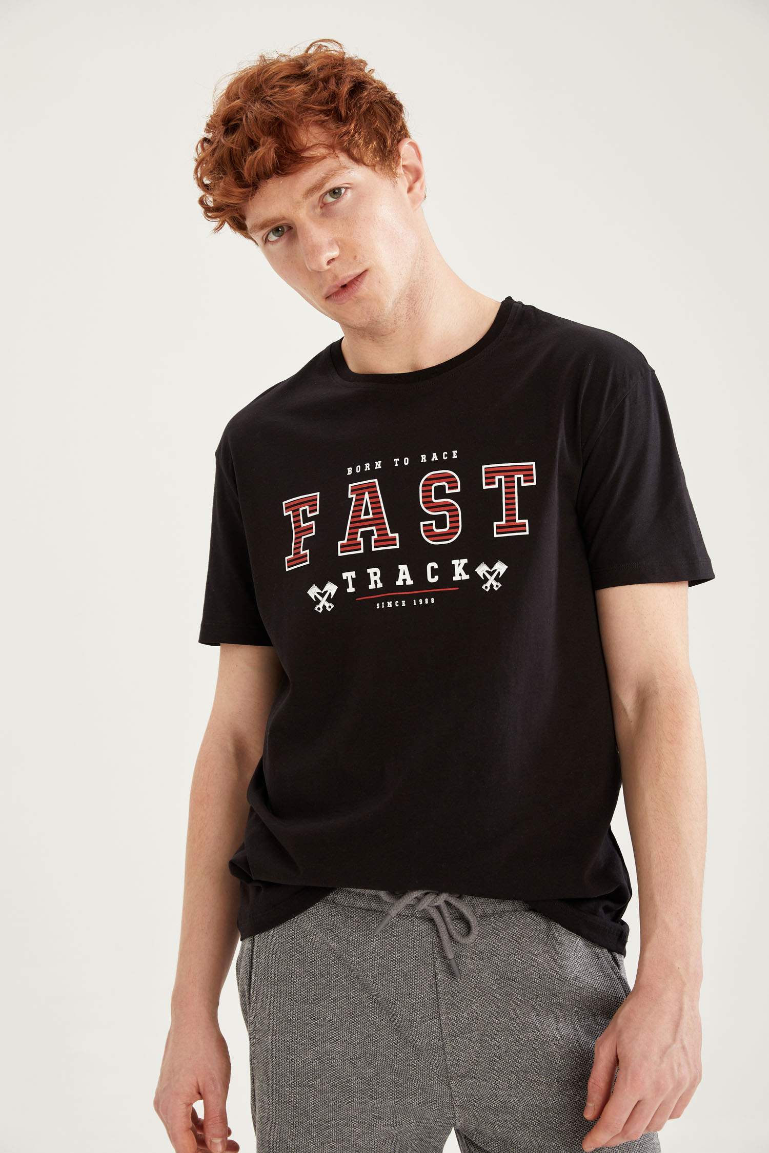 Regular Fit Baskılı Kısa Kollu Tişört