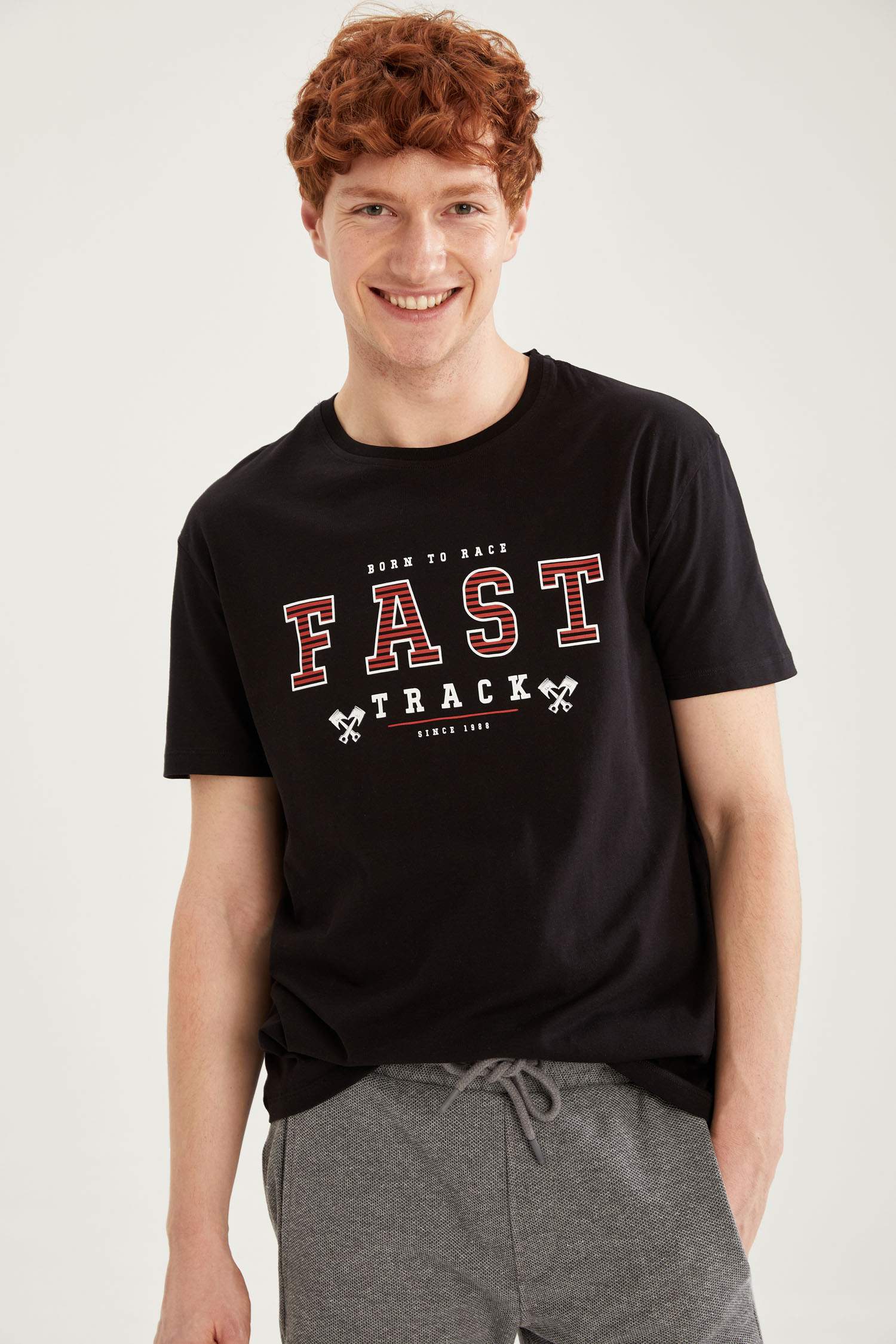 Regular Fit Baskılı Kısa Kollu Tişört
