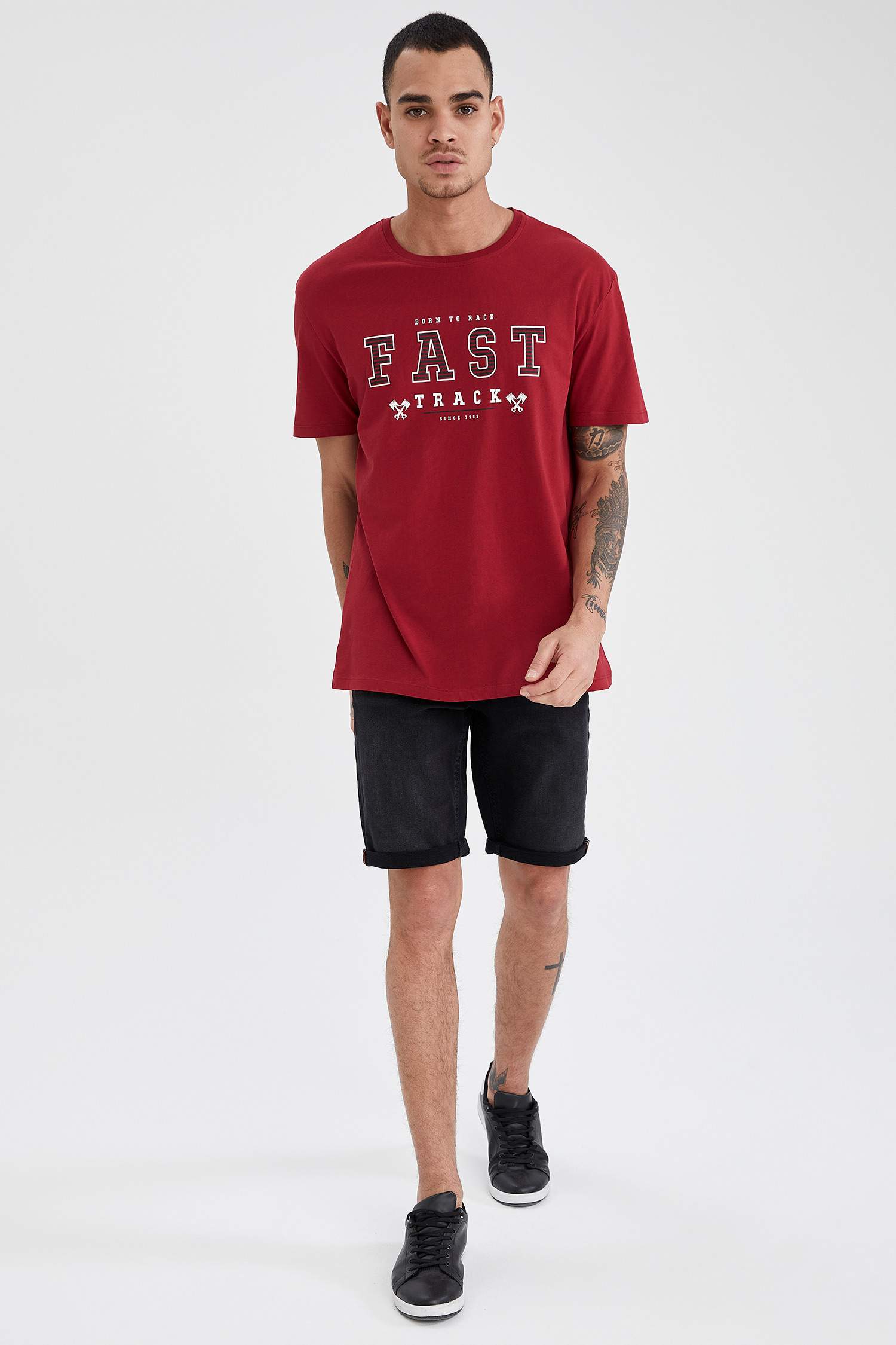 Regular Fit Baskılı Kısa Kollu Tişört