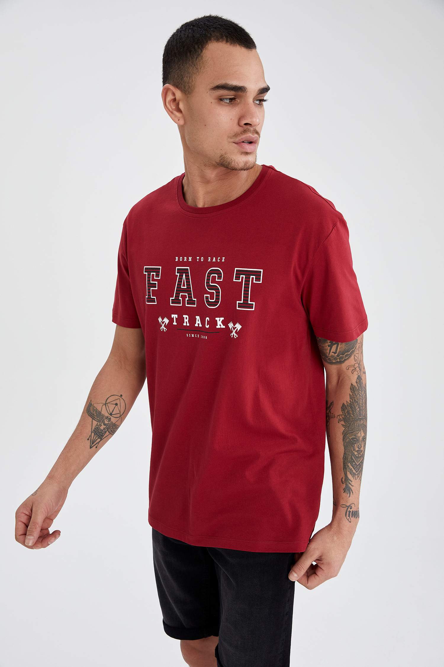 Regular Fit Baskılı Kısa Kollu Tişört
