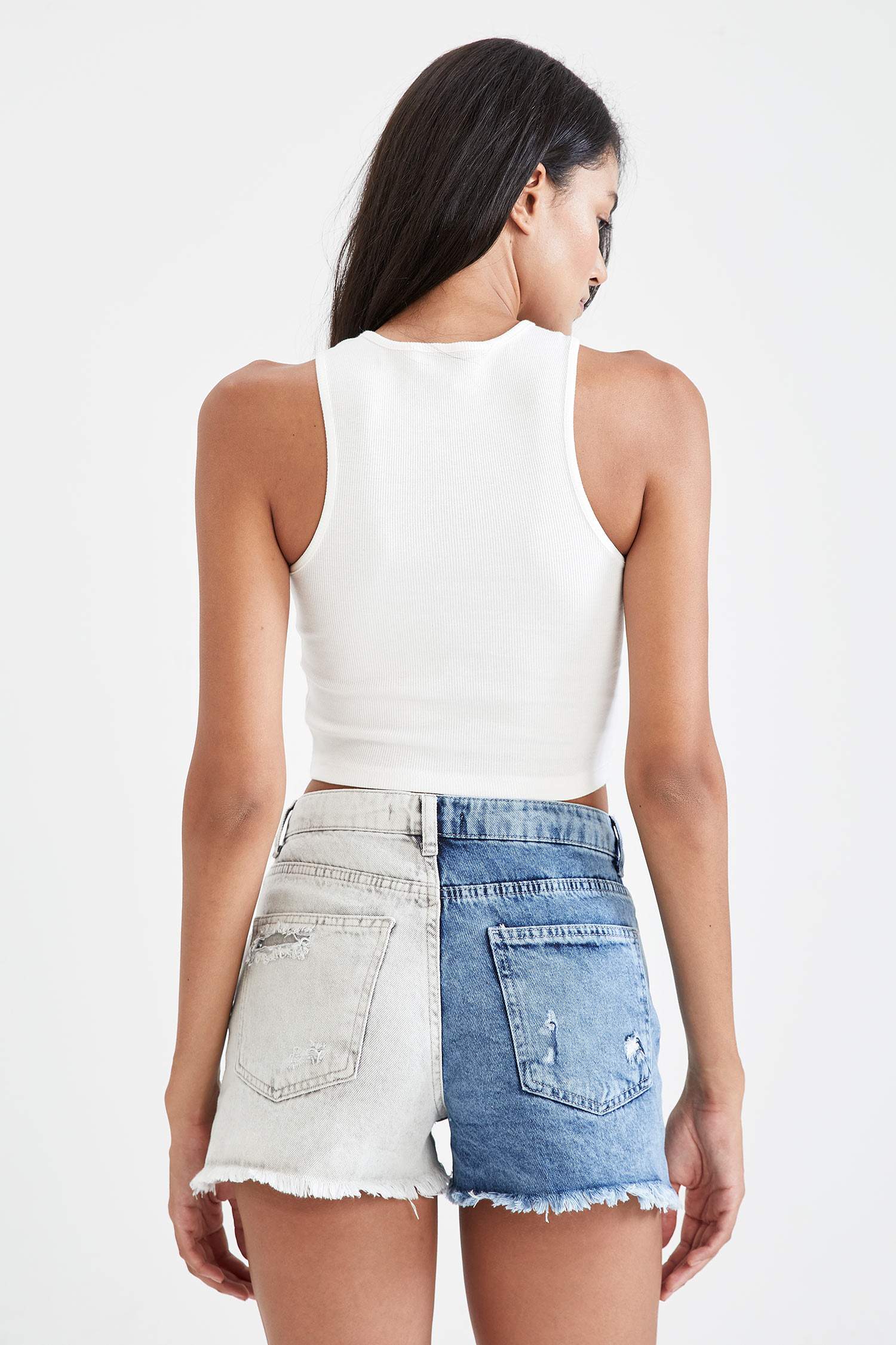 Halter Yaka Pamuklu Crop Top