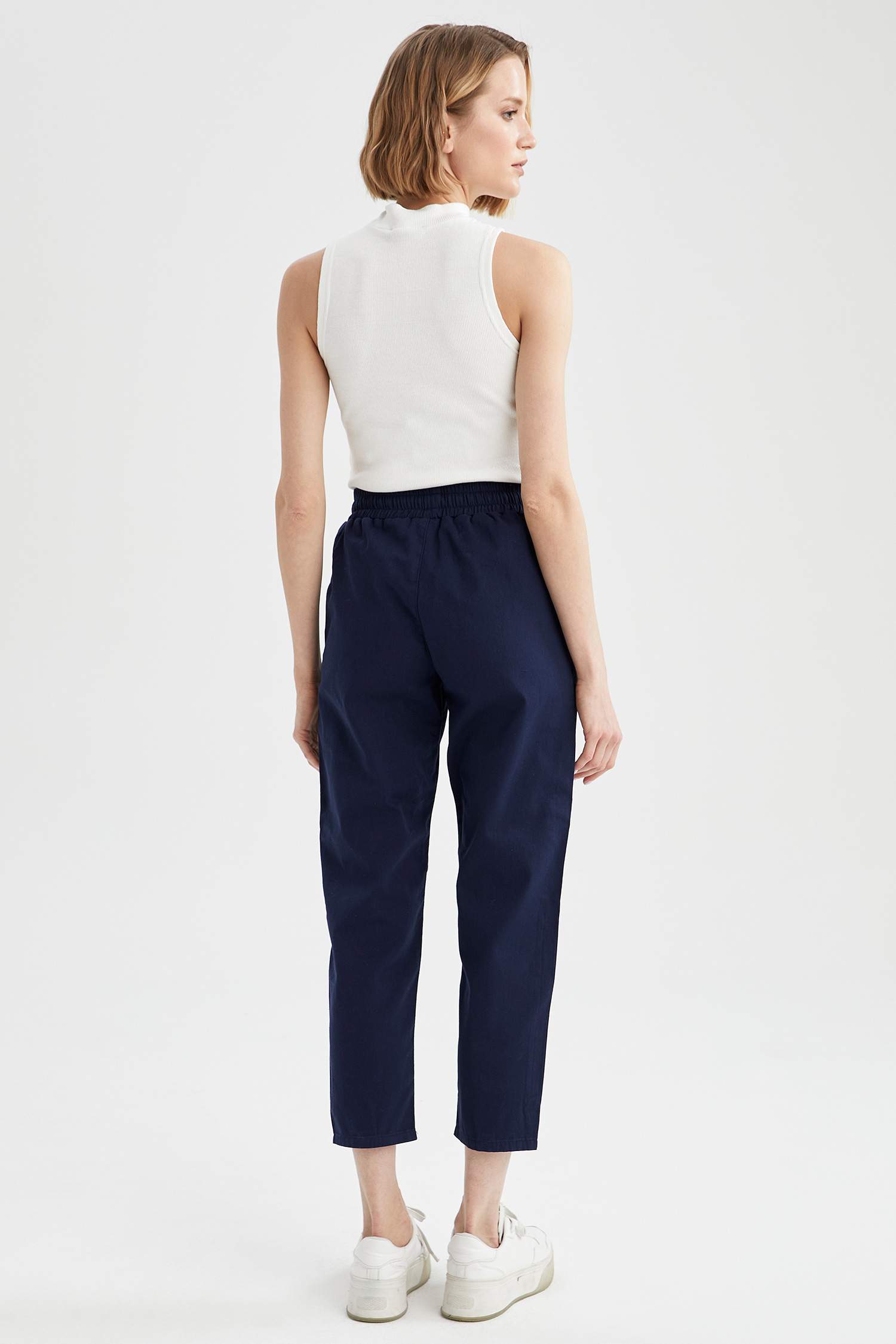 Beli Bağcıklı Relax Fit Jogger Pantolon