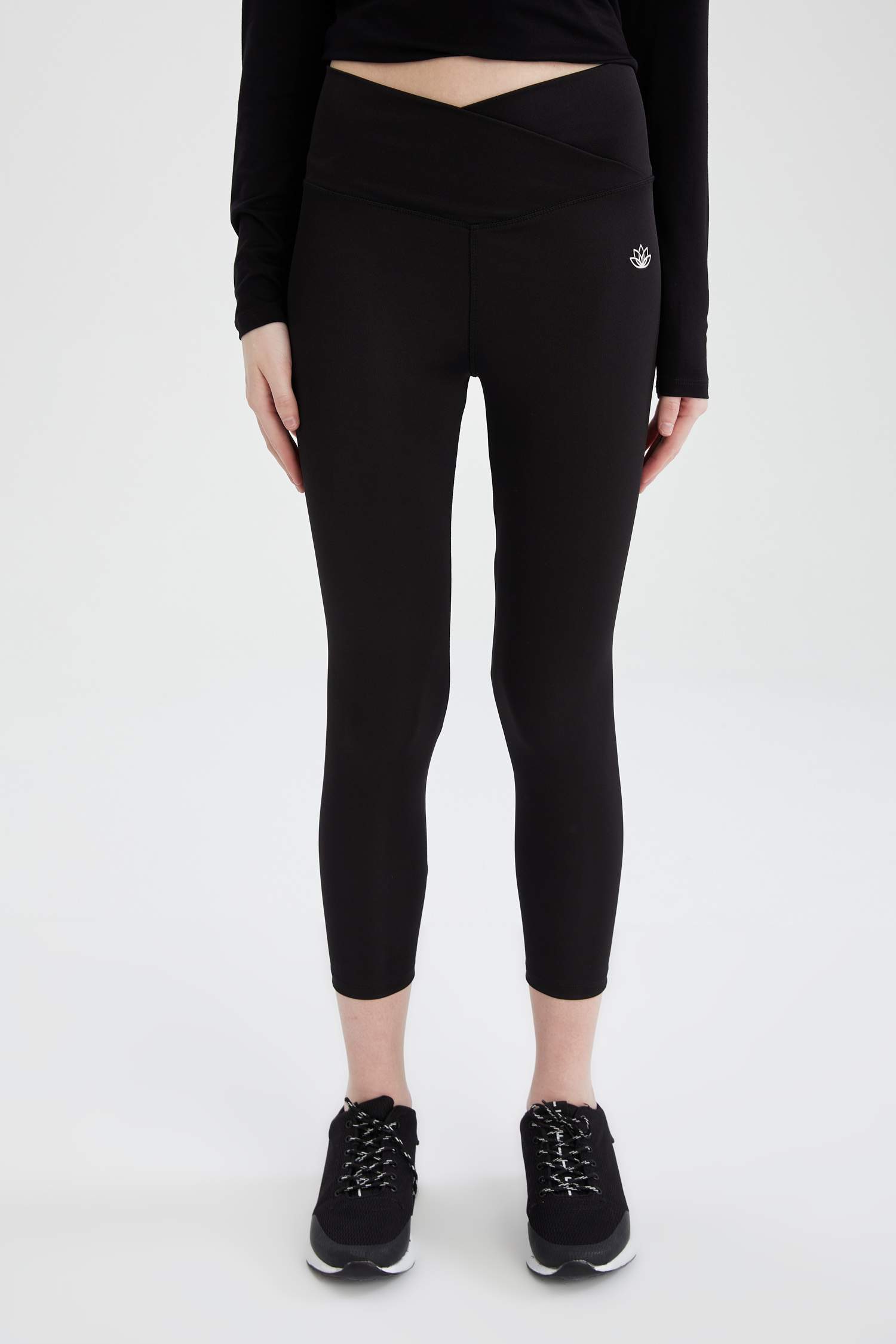 Baskılı Slim Fit Spor Tayt