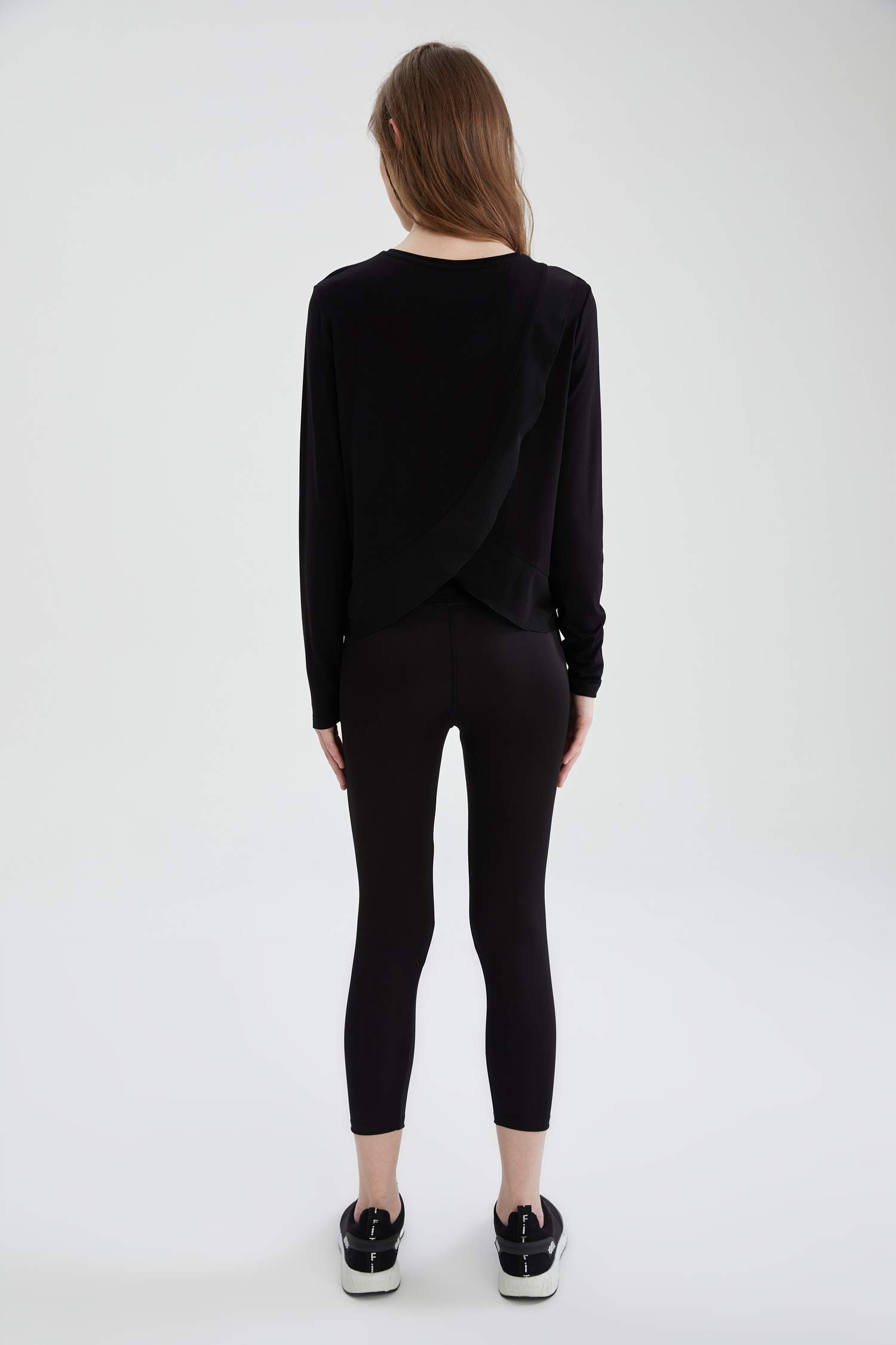 Baskılı Slim Fit Spor Tayt