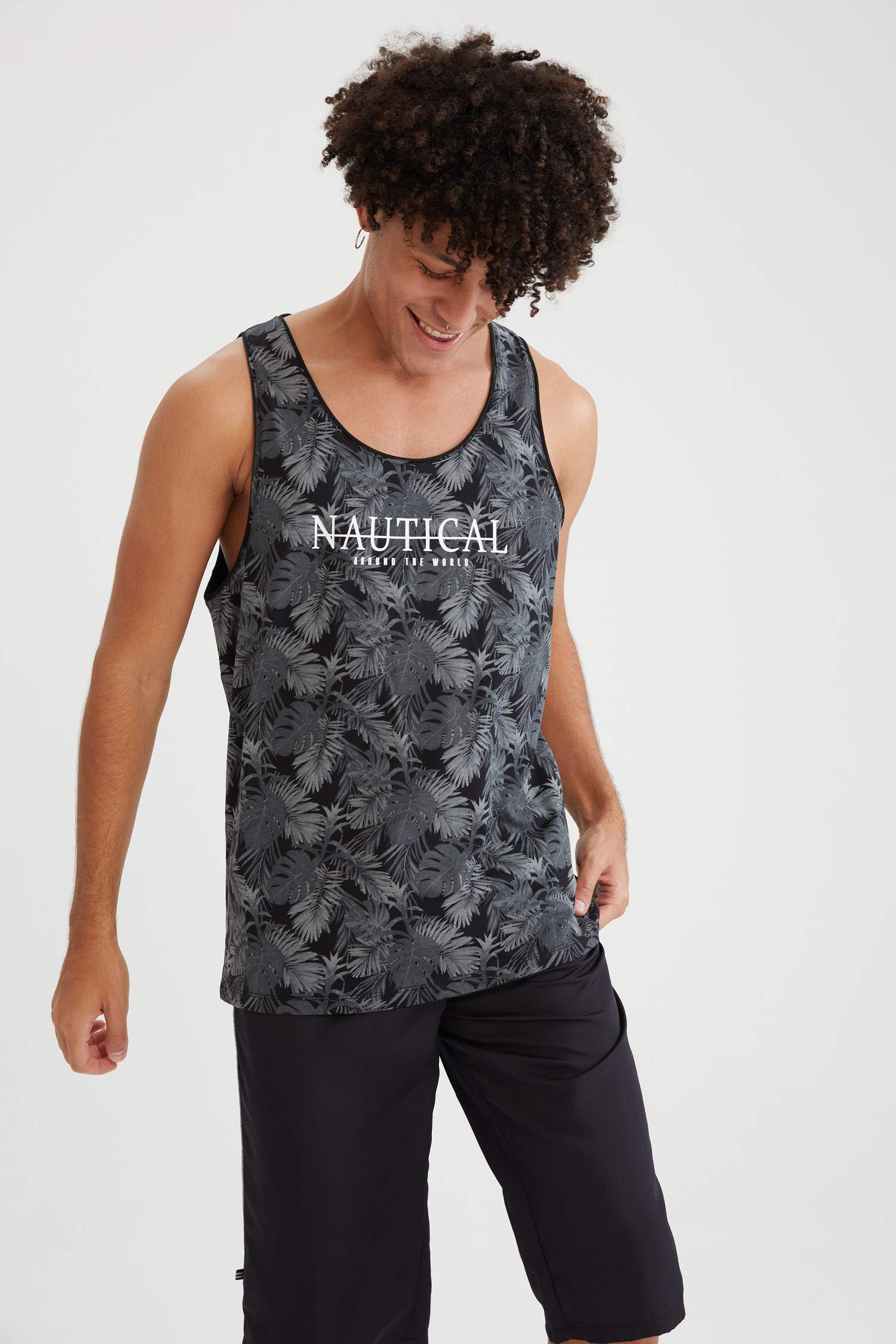 Slim Fit Baskılı Atlet