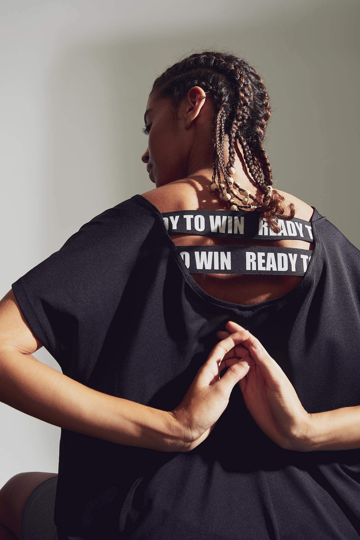 Slogan Baskılı Relax Fit Spor Tişört