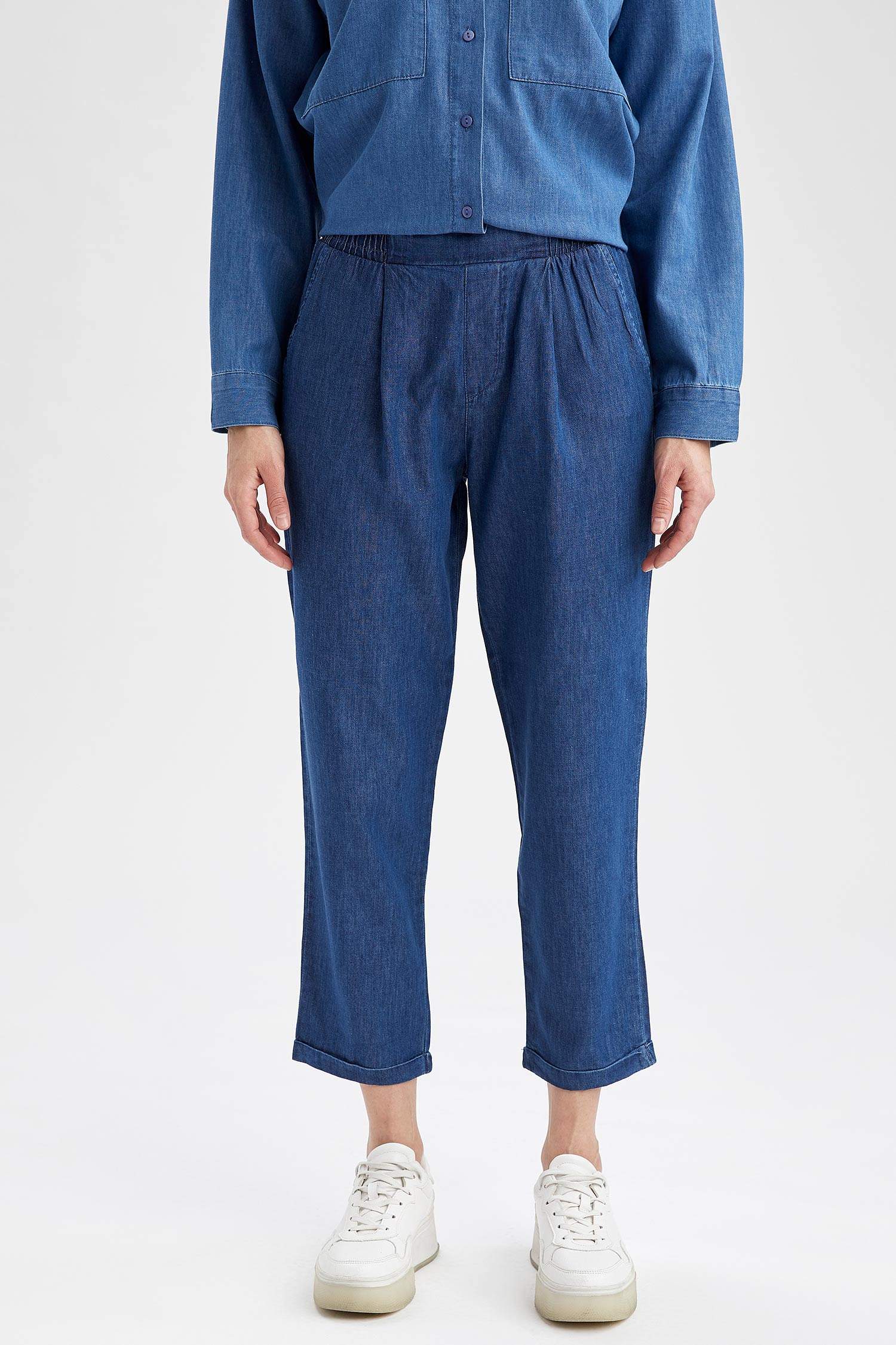 Carrot Fit Esnek Belli Jean Pantolon