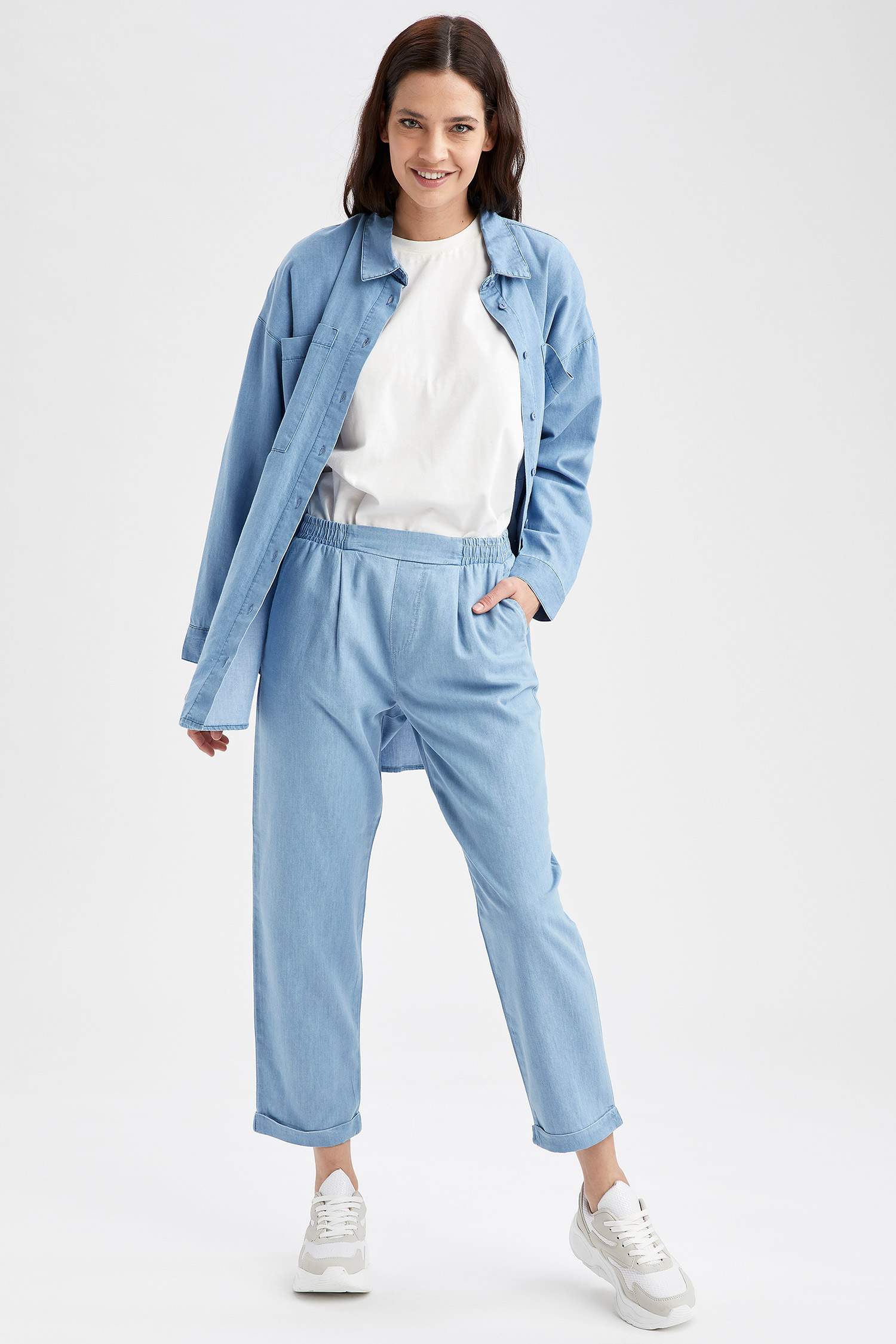 Carrot Fit Esnek Belli Jean Pantolon