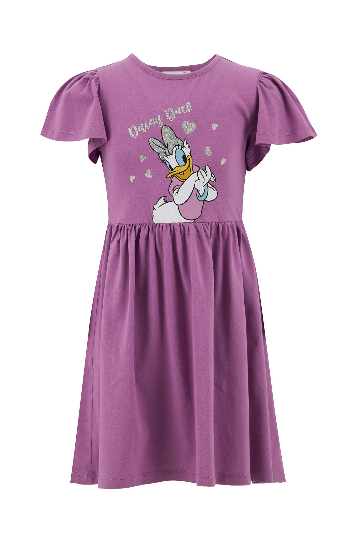 Kız Çocuk Daisy Duck Lisanslı Kısa Kol Elbise
