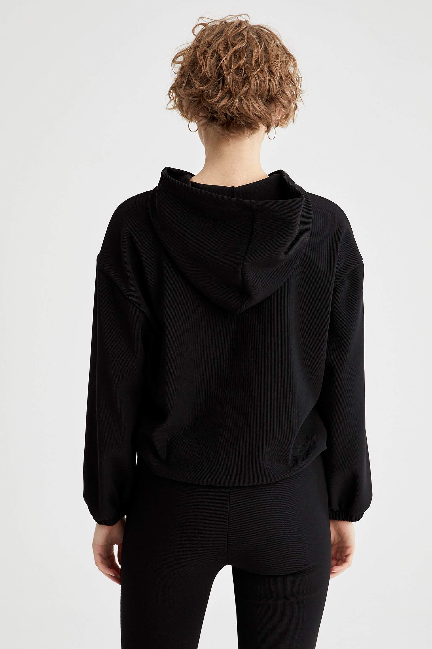 Basic Relax Fit Kapüşonlu Sweatshirt